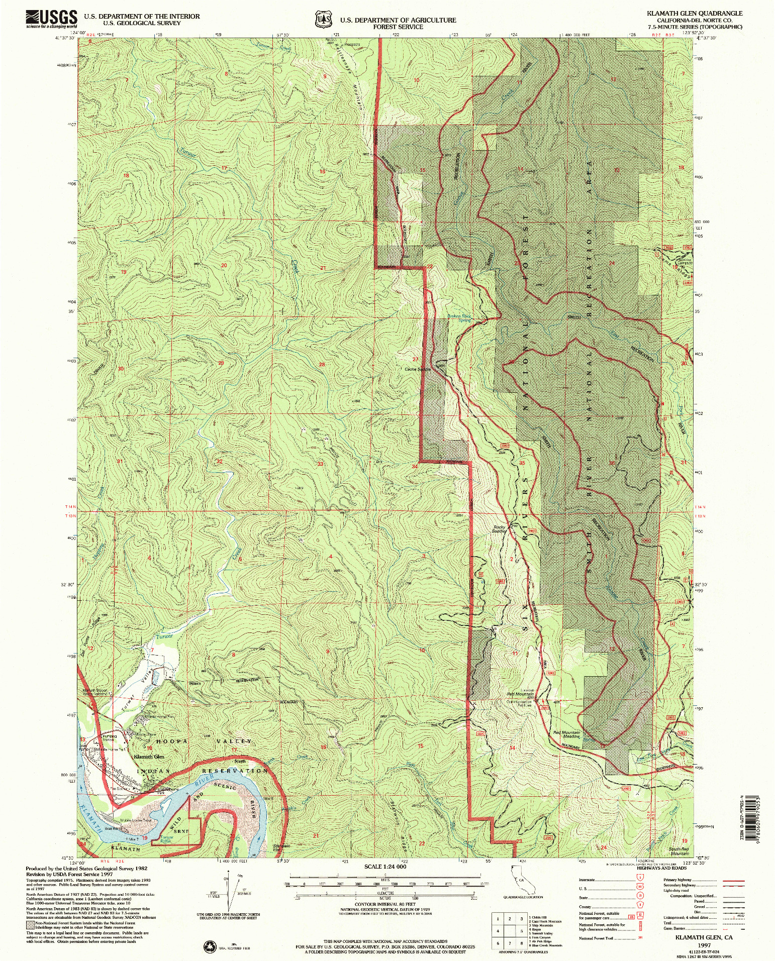USGS 1:24000-SCALE QUADRANGLE FOR KLAMATH GLEN, CA 1997