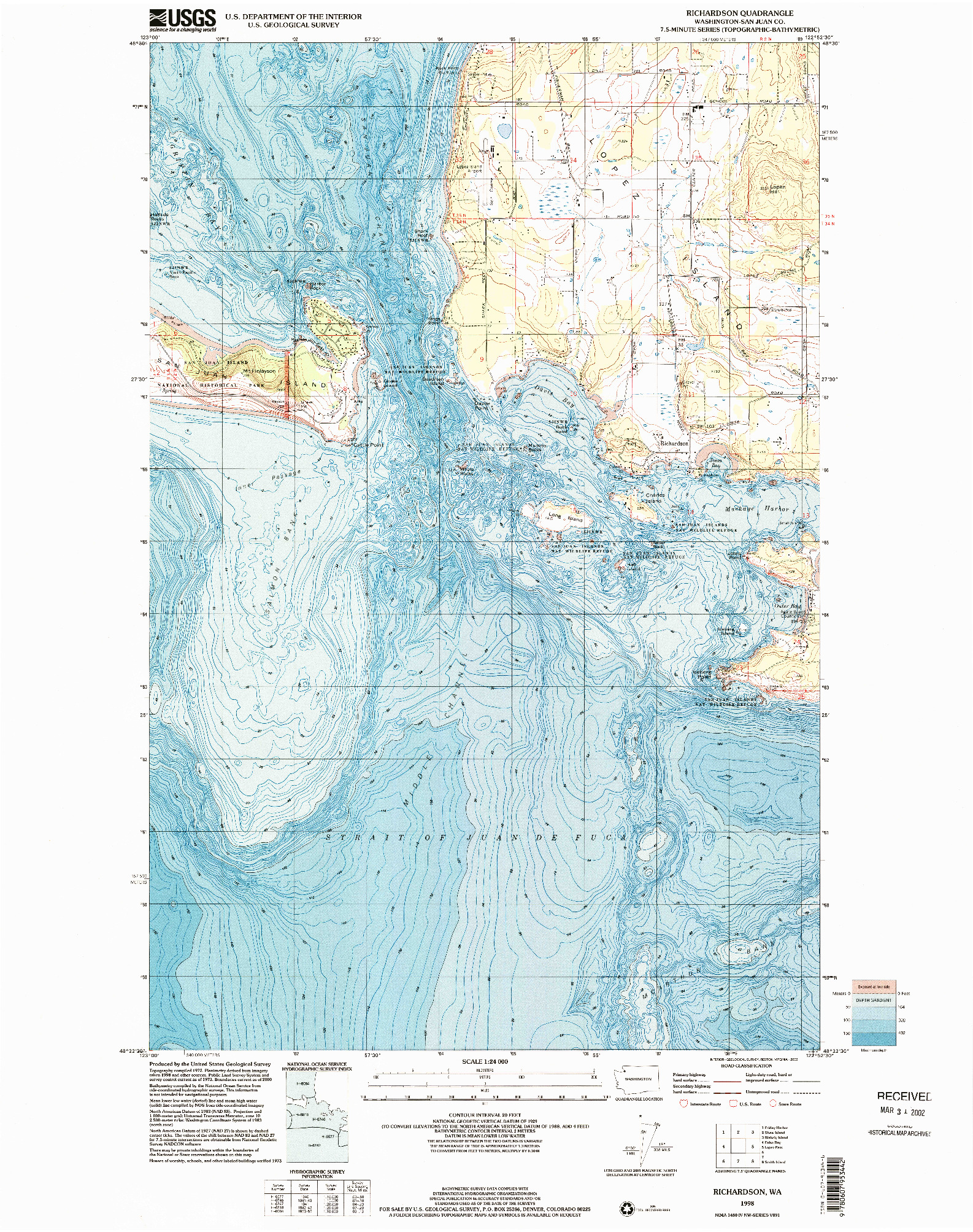 USGS 1:24000-SCALE QUADRANGLE FOR RICHARDSON, WA 1998