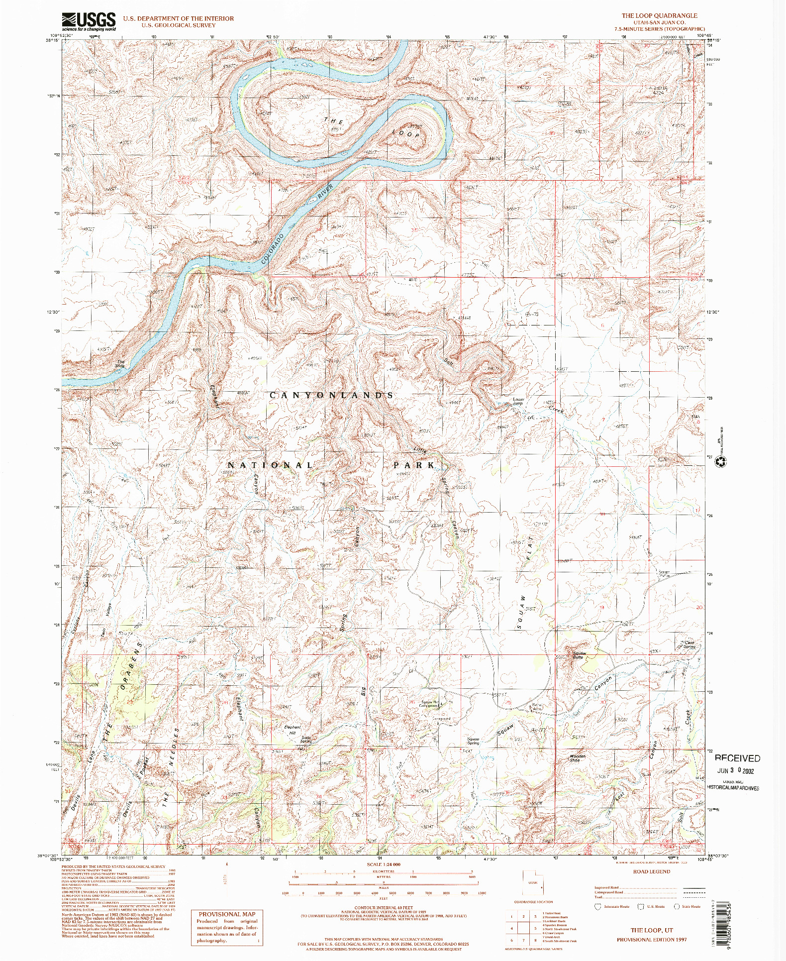 USGS 1:24000-SCALE QUADRANGLE FOR THE LOOP, UT 1997