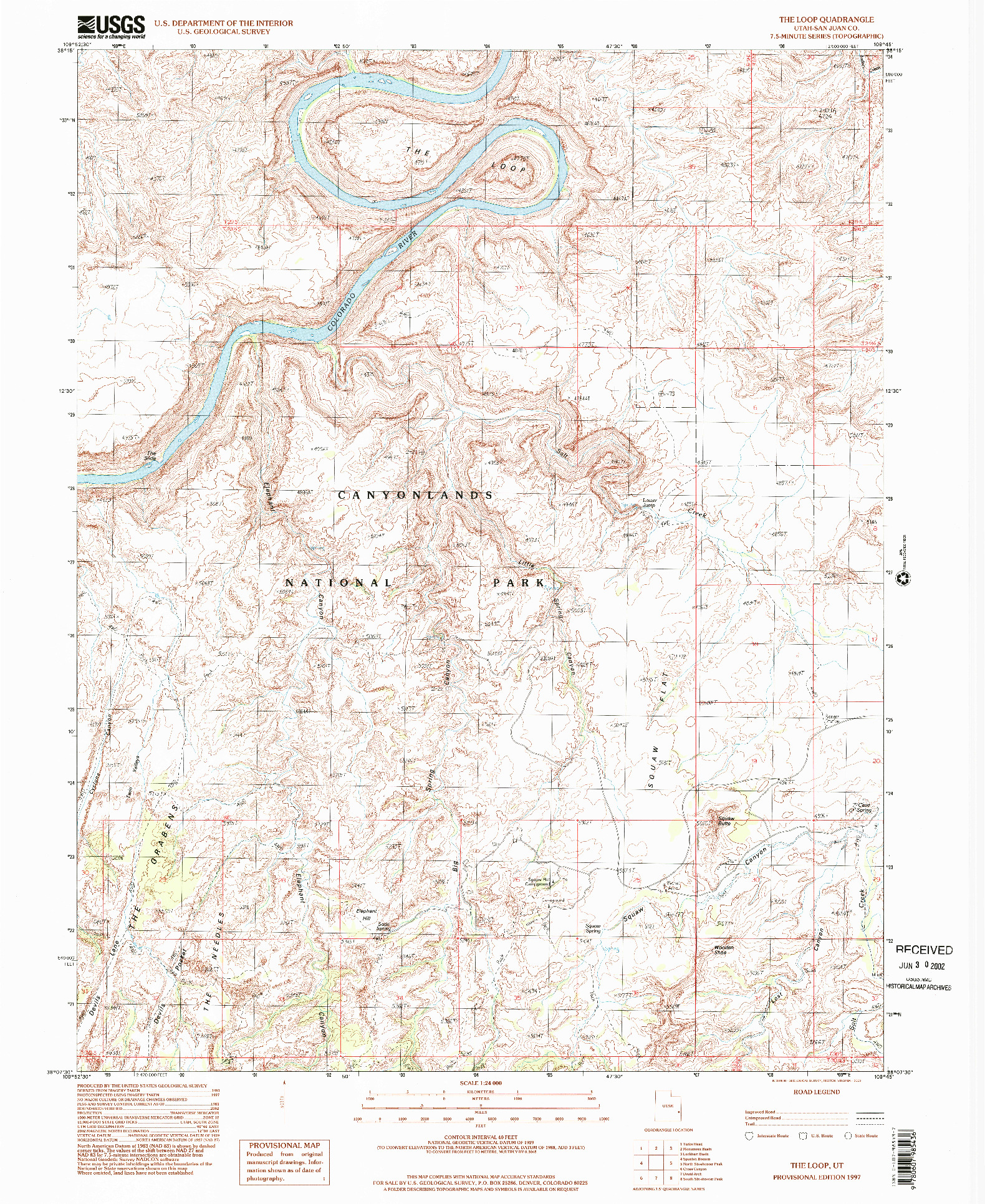 USGS 1:24000-SCALE QUADRANGLE FOR THE LOOP, UT 1997