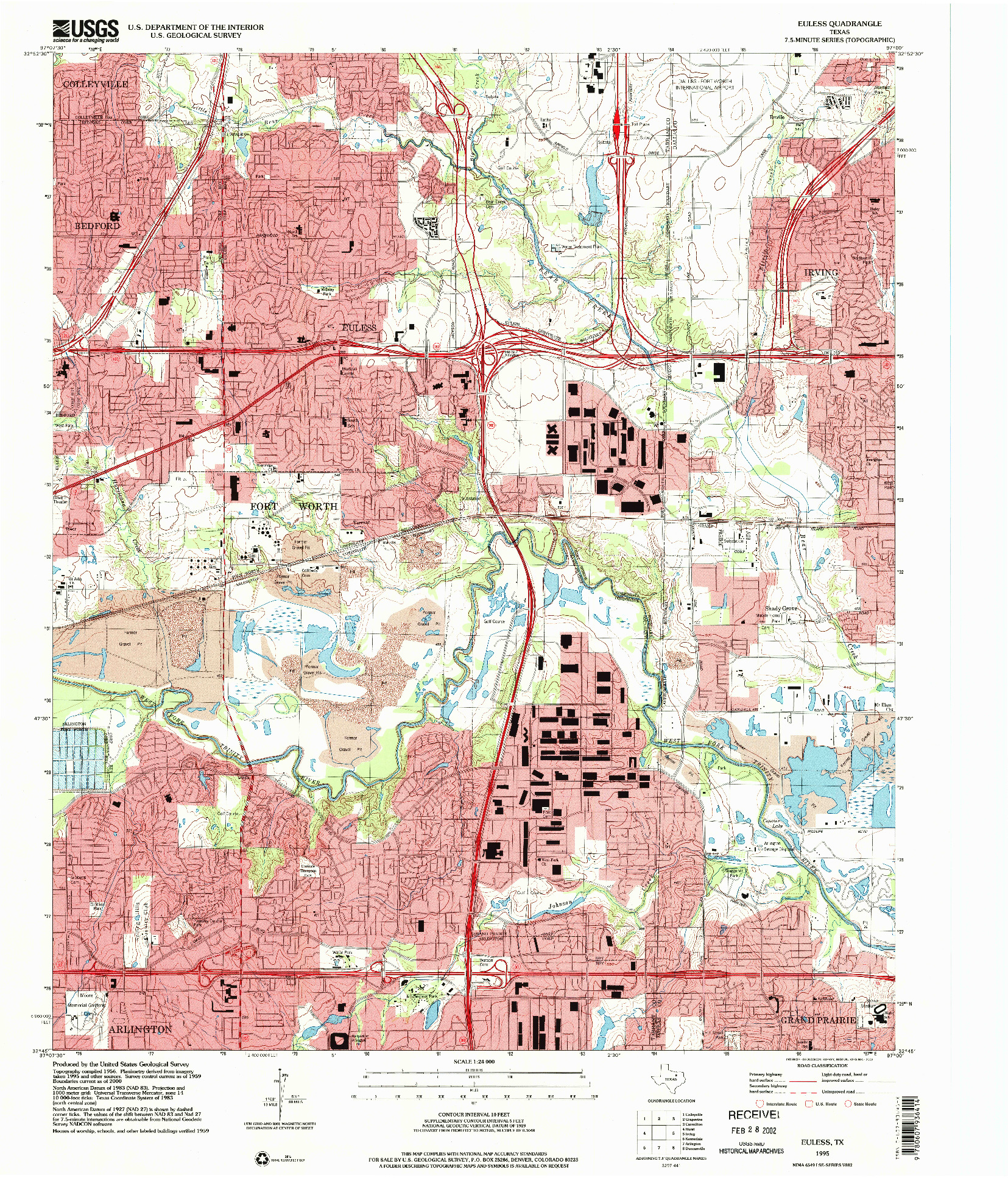 USGS 1:24000-SCALE QUADRANGLE FOR EULESS, TX 1995