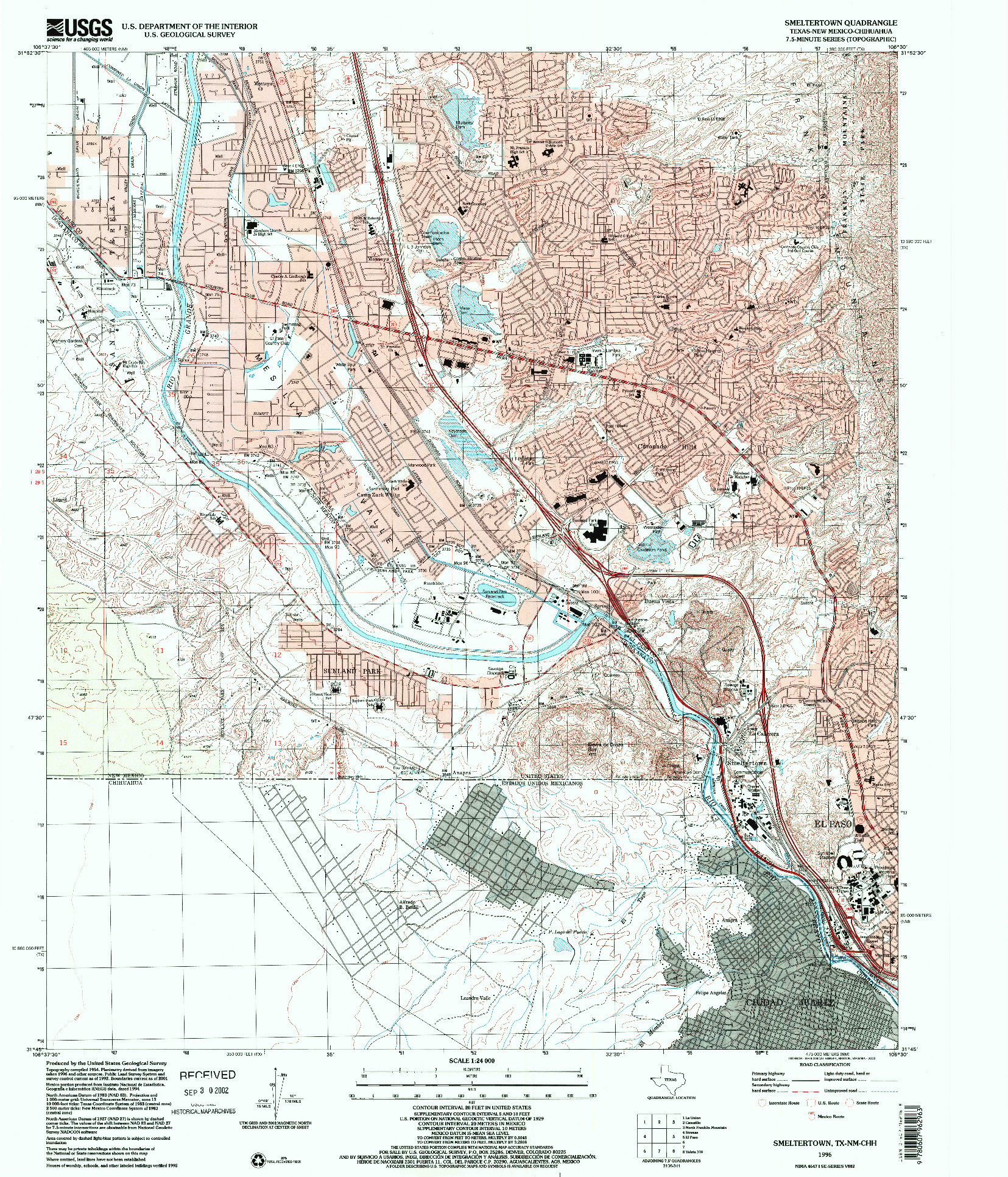 USGS 1:24000-SCALE QUADRANGLE FOR SMELTERTOWN, TX 1996