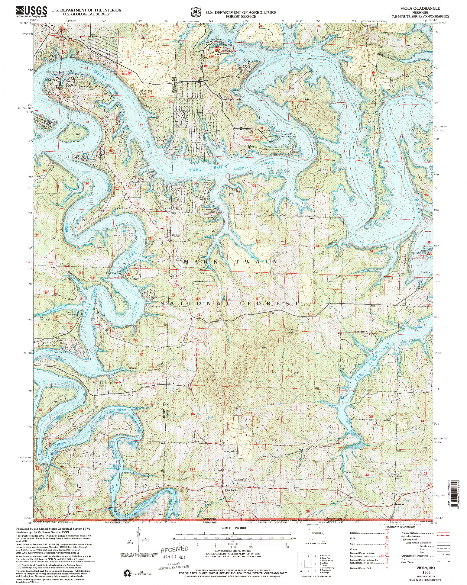 USGS 1:24000-SCALE QUADRANGLE FOR VIOLA, MO 1999