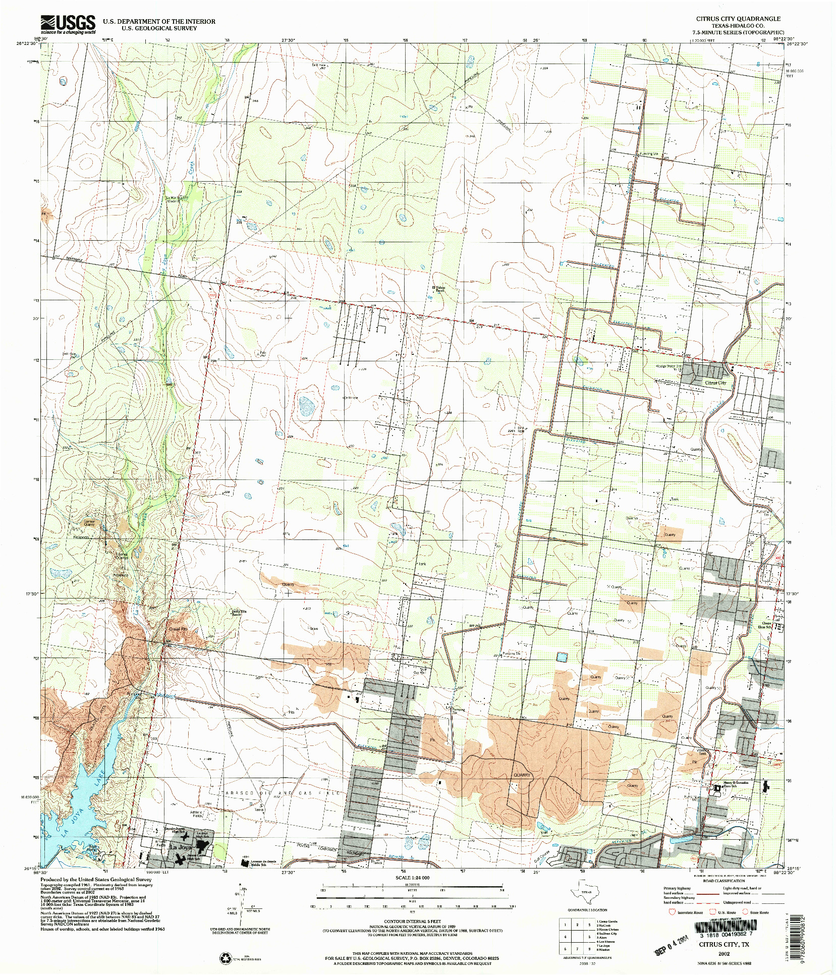 USGS 1:24000-SCALE QUADRANGLE FOR CITRUS CITY, TX 2002