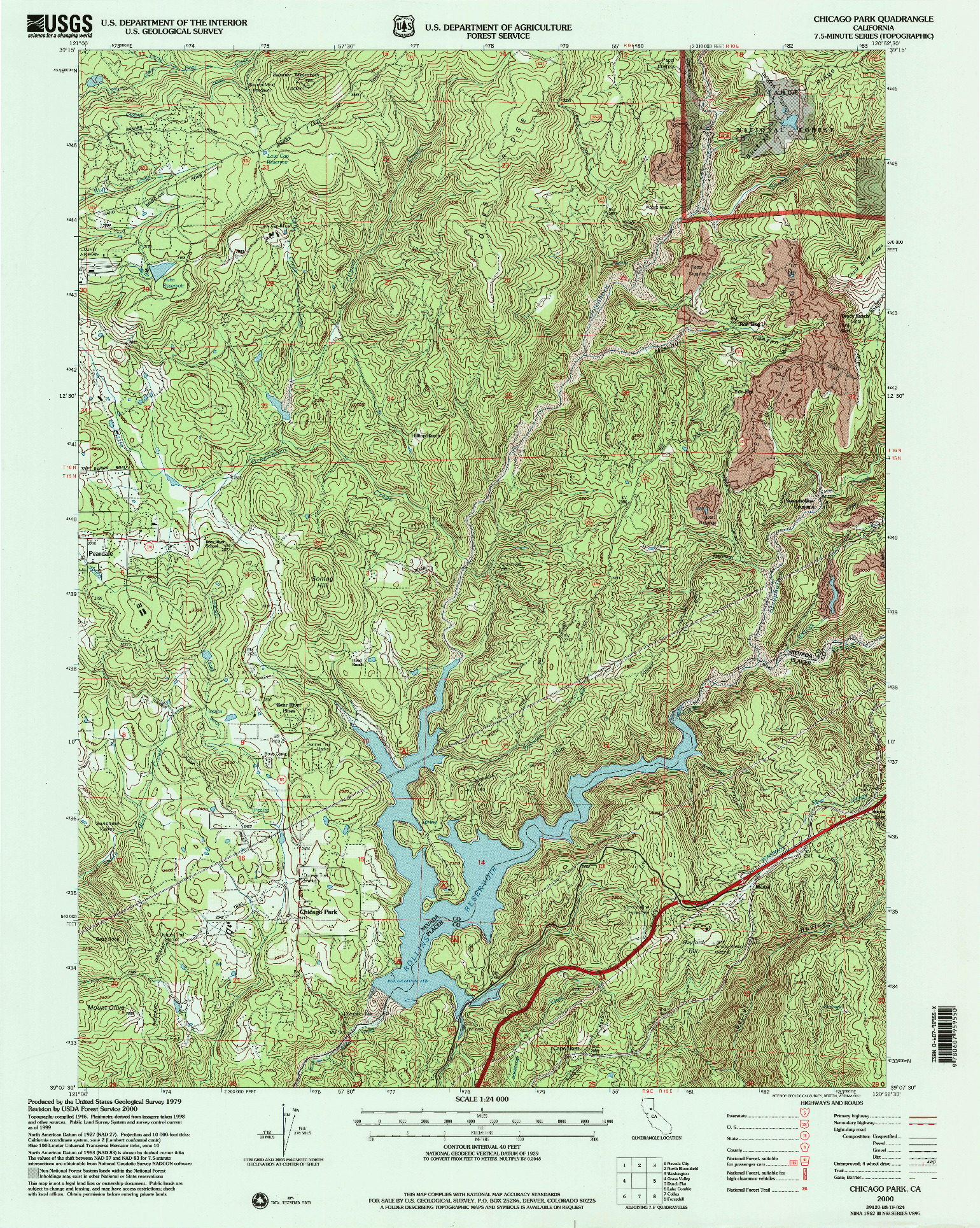 USGS 1:24000-SCALE QUADRANGLE FOR CHICAGO PARK, CA 2000