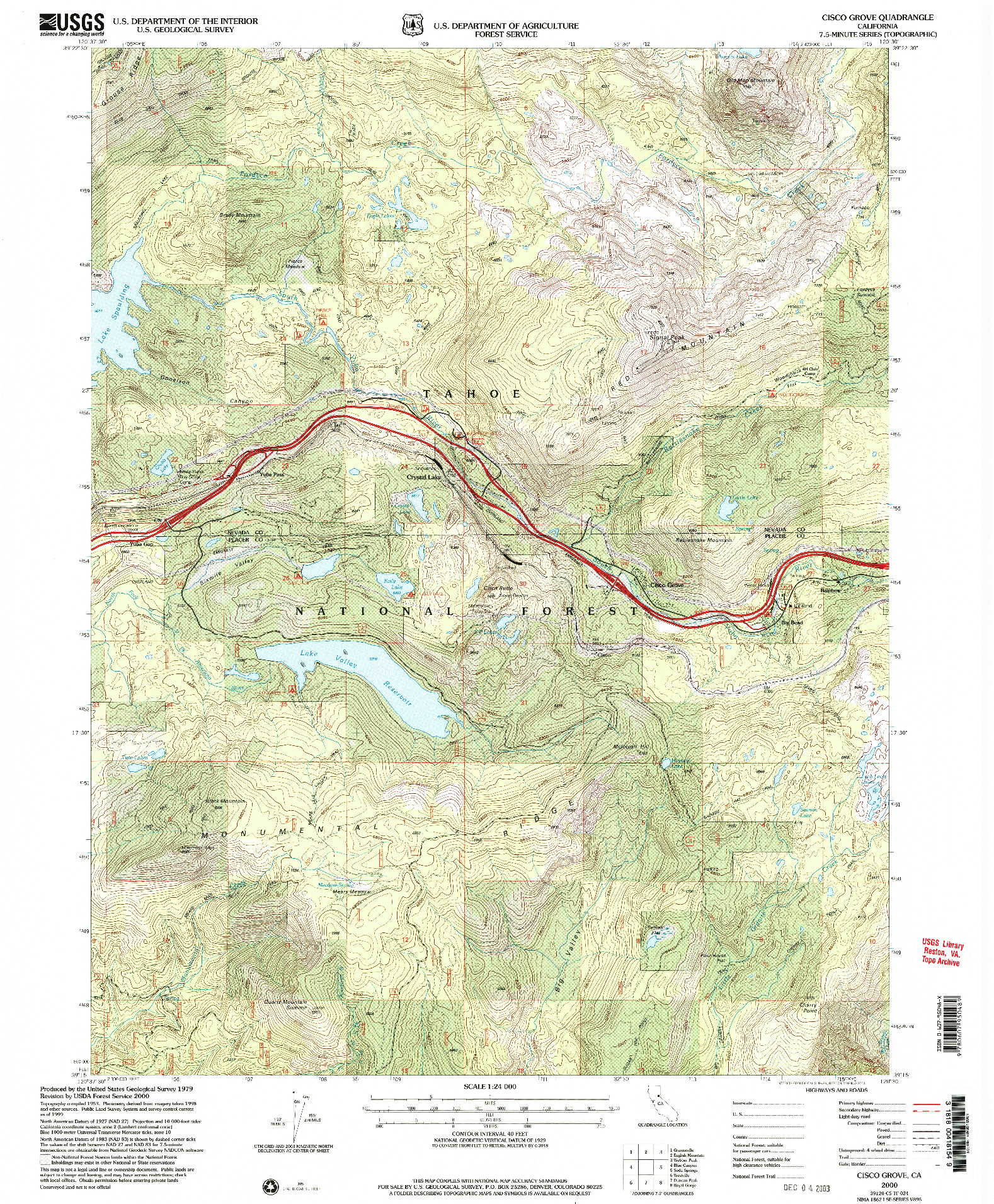 USGS 1:24000-SCALE QUADRANGLE FOR CISCO GROVE, CA 2000