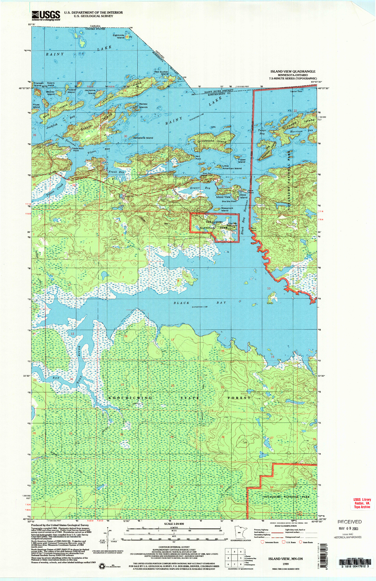 USGS 1:24000-SCALE QUADRANGLE FOR ISLAND VIEW, MN 1999