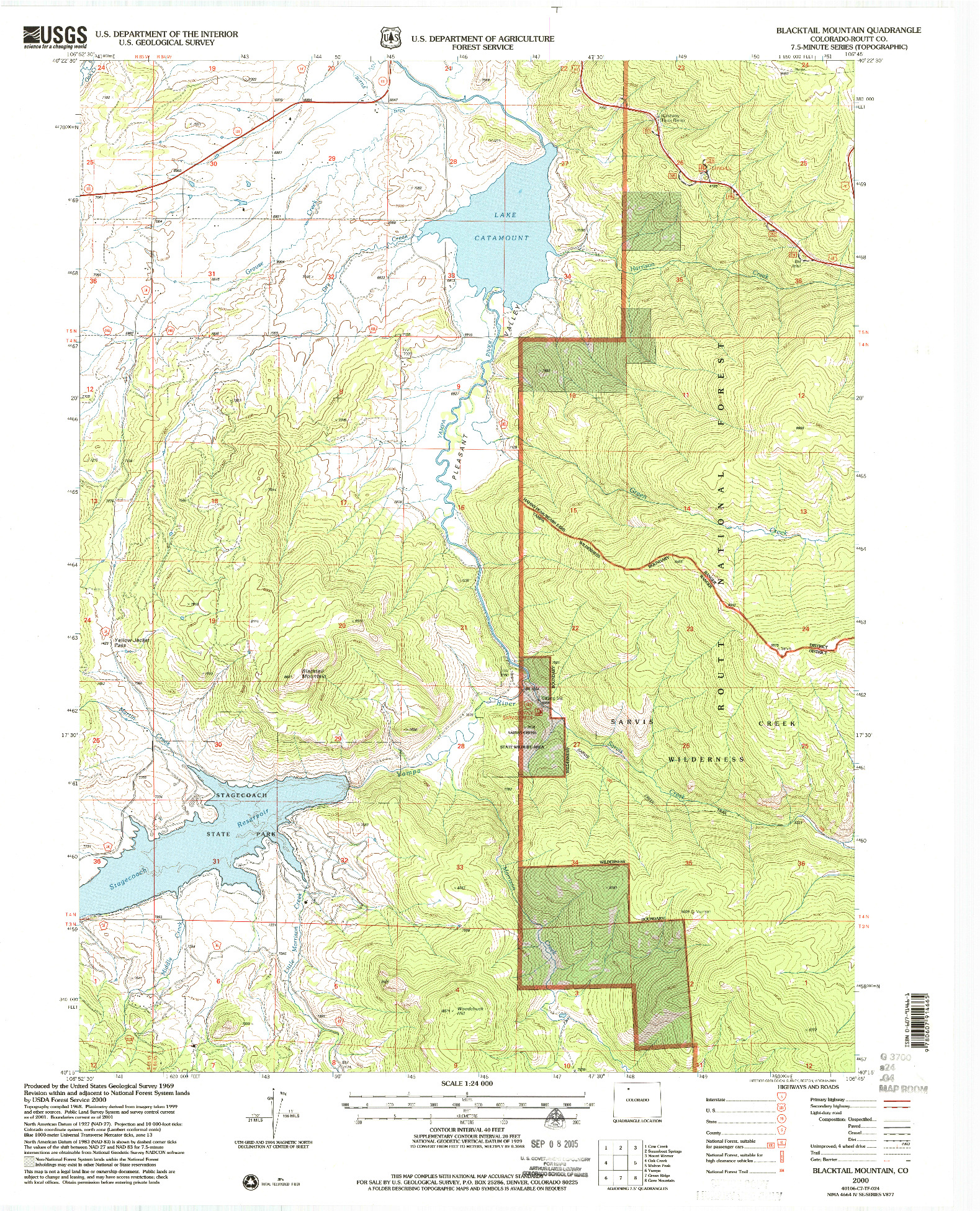 USGS 1:24000-SCALE QUADRANGLE FOR BLACKTAIL MOUNTAIN, CO 2000