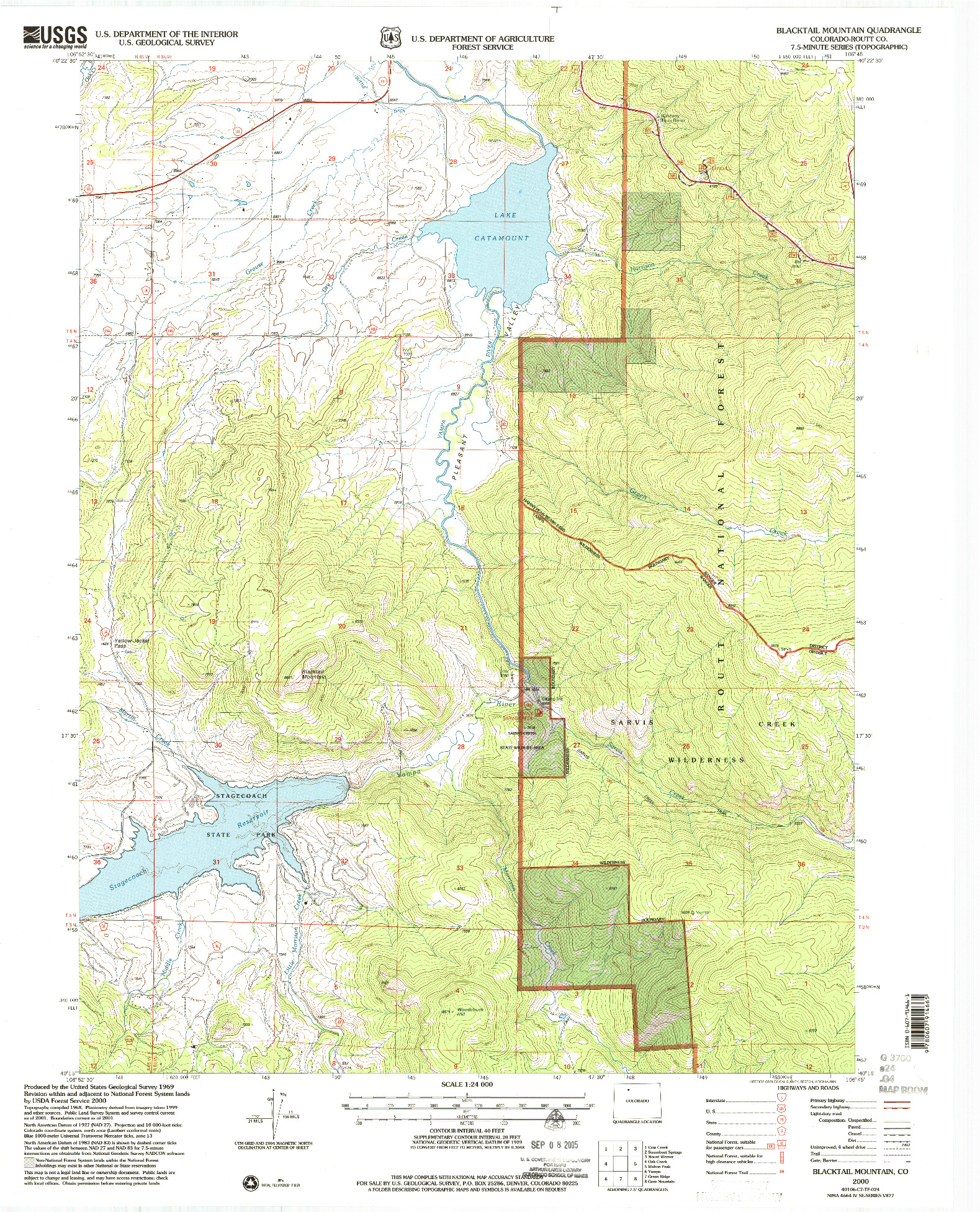 USGS 1:24000-SCALE QUADRANGLE FOR BLACKTAIL MOUNTAIN, CO 2000