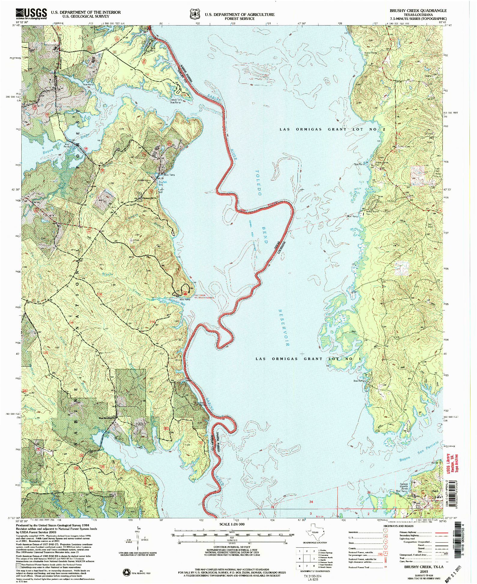 USGS 1:24000-SCALE QUADRANGLE FOR BRUSHY CREEK, TX 2003