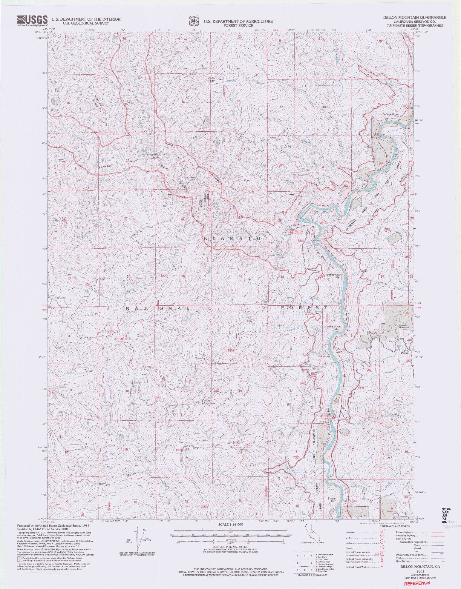USGS 1:24000-SCALE QUADRANGLE FOR DILLON MTN, CA 2001