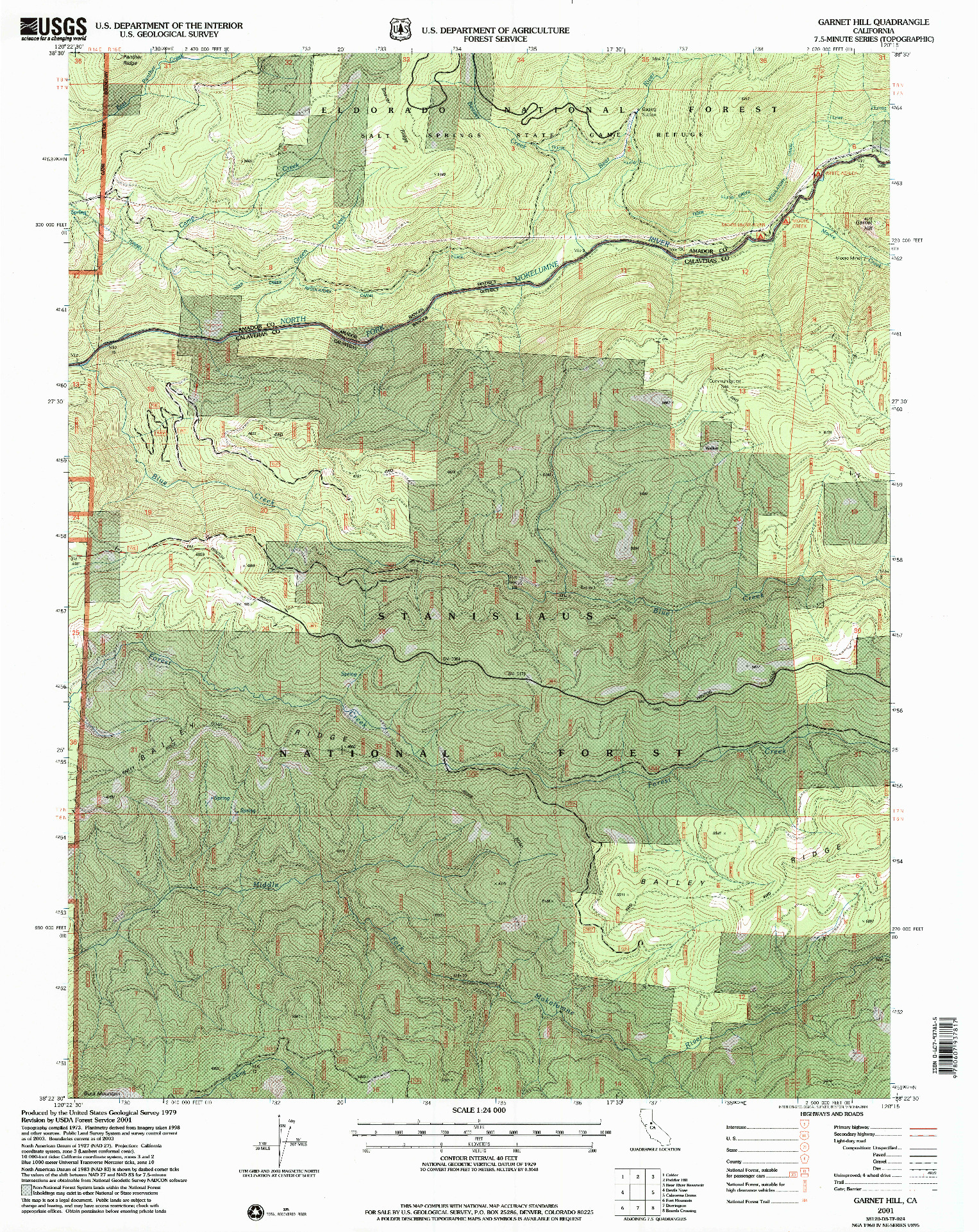 USGS 1:24000-SCALE QUADRANGLE FOR GARNET HILL, CA 2001