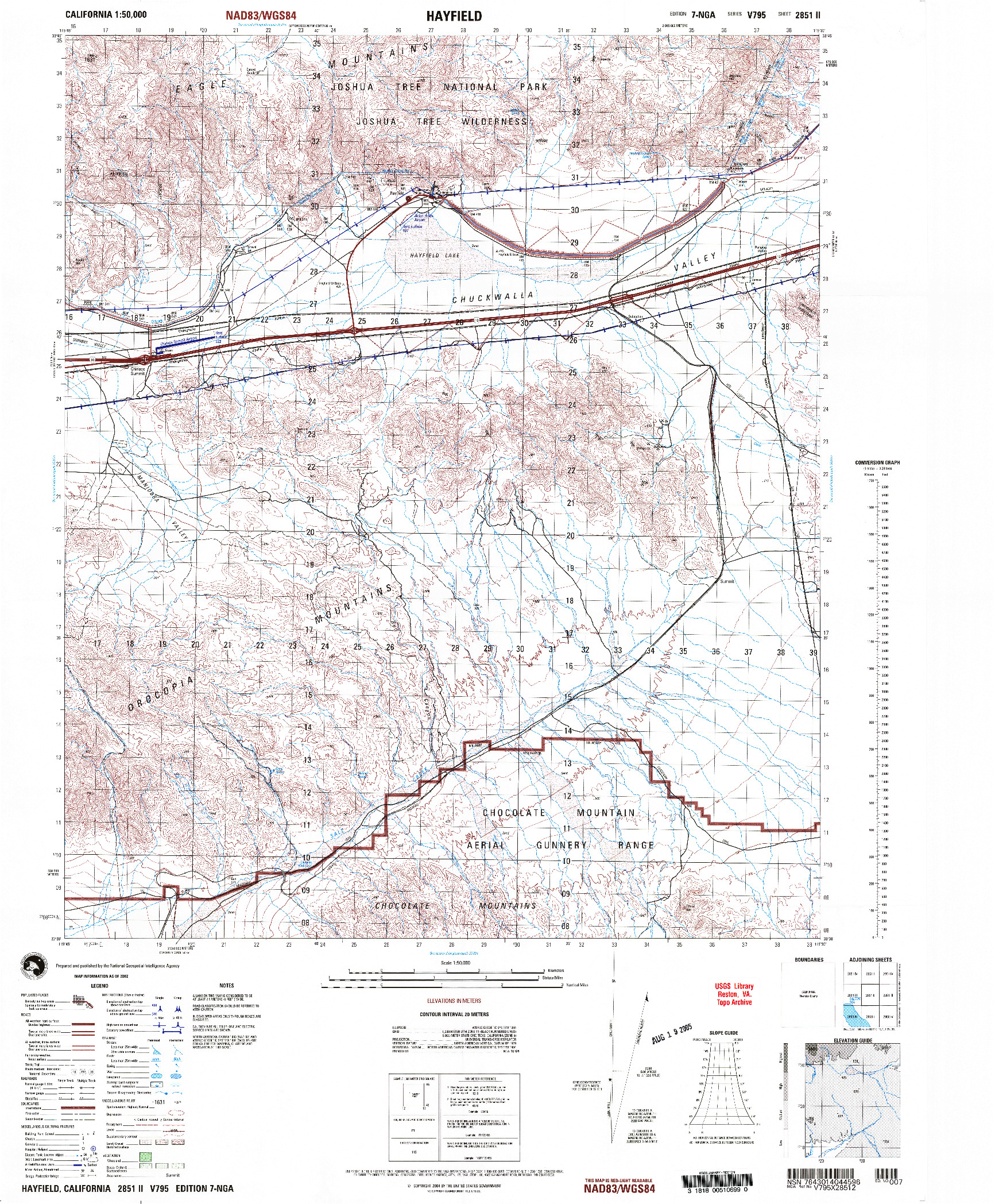 USGS 1:50000-SCALE QUADRANGLE FOR HAYFIELD, CA 2002