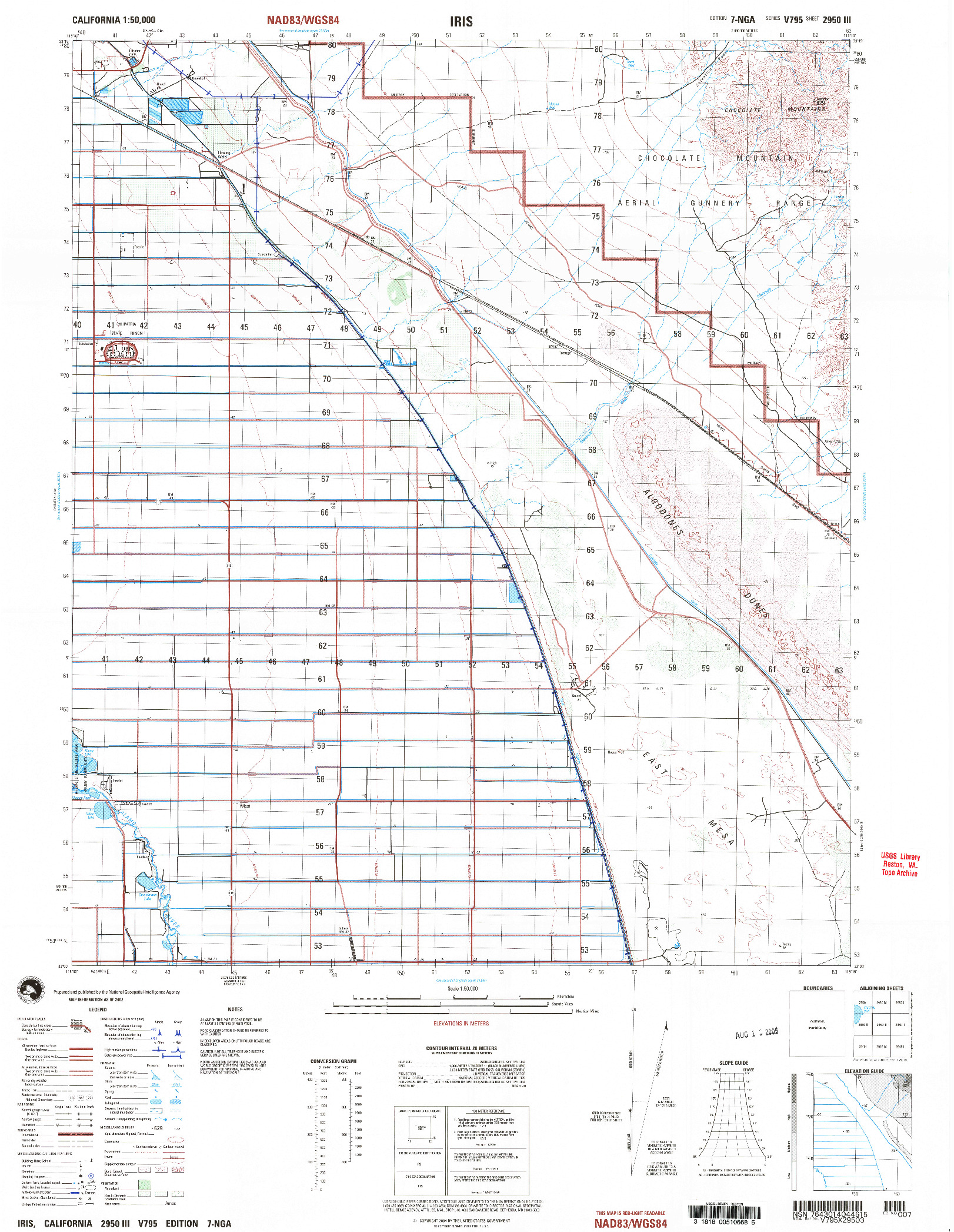 USGS 1:50000-SCALE QUADRANGLE FOR IRIS, CA 2002