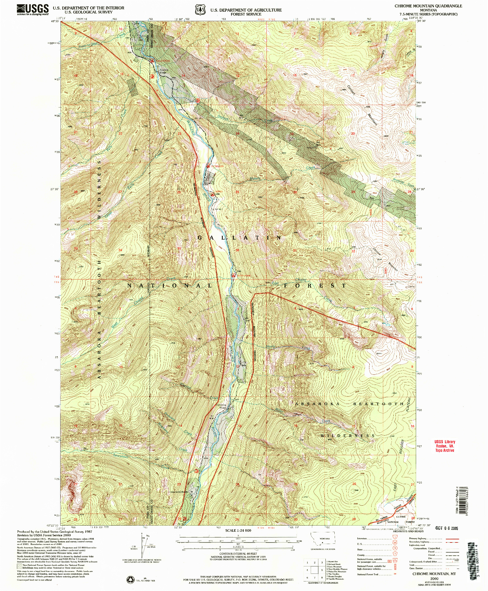 USGS 1:24000-SCALE QUADRANGLE FOR CHROME MOUNTAIN, MT 2000