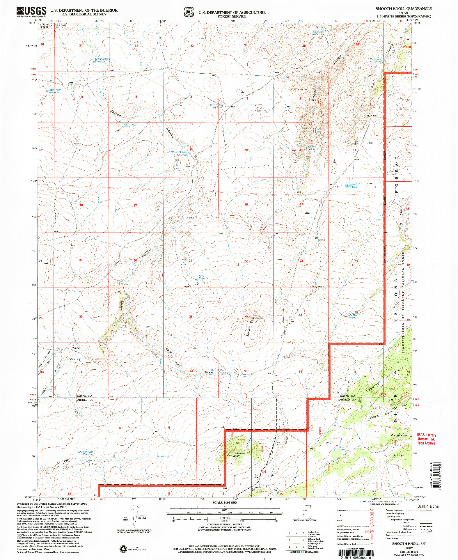 USGS 1:24000-SCALE QUADRANGLE FOR SMOOTH KNOLL, UT 2002