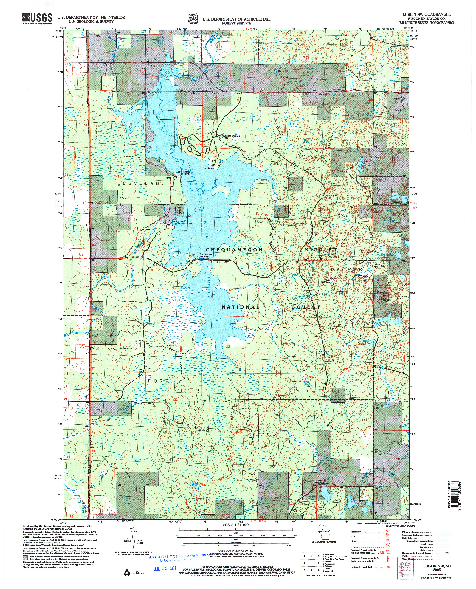 USGS 1:24000-SCALE QUADRANGLE FOR LUBLIN NW, WI 2005
