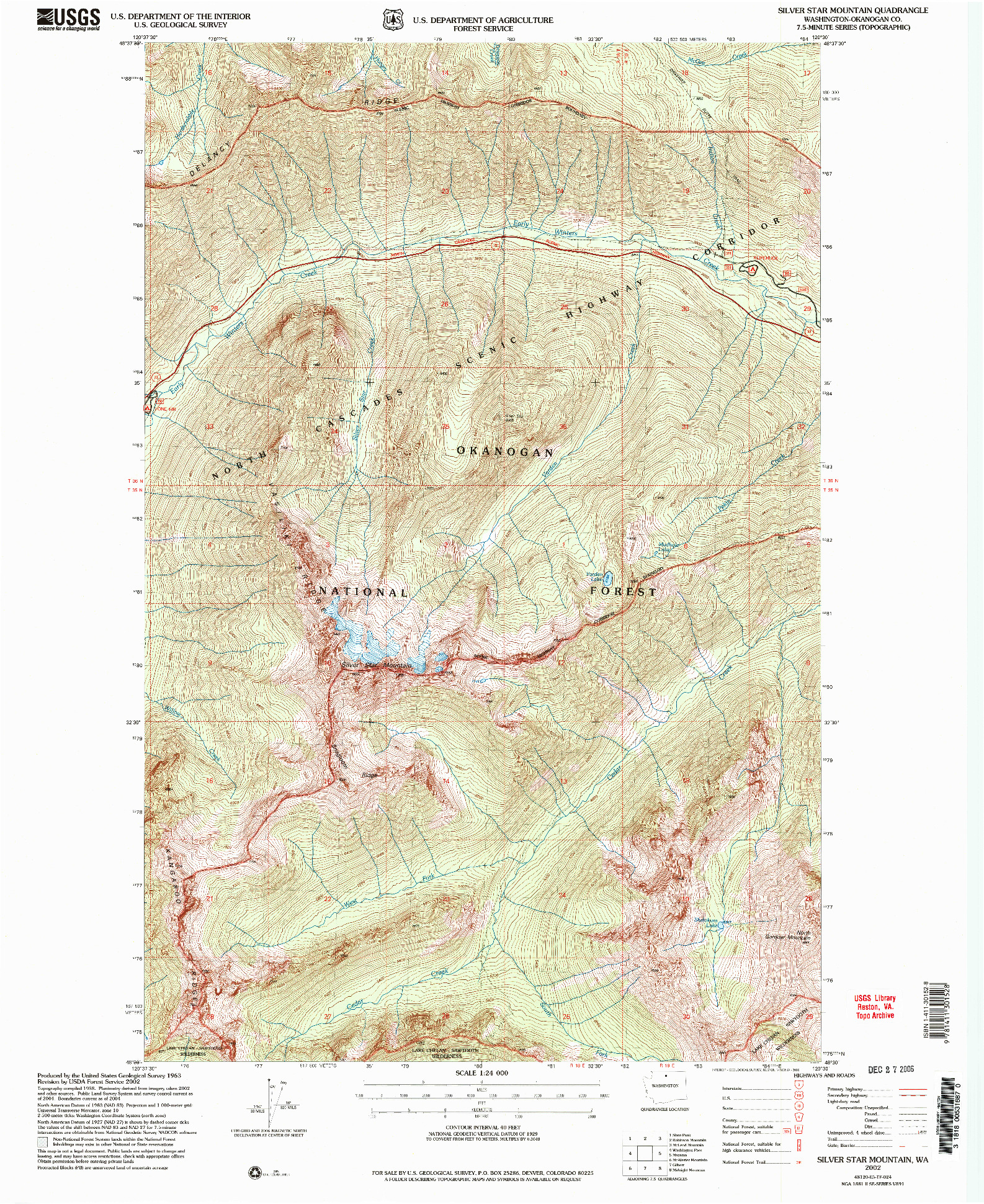 USGS 1:24000-SCALE QUADRANGLE FOR SILVER STAR MOUNTAIN, WA 2002