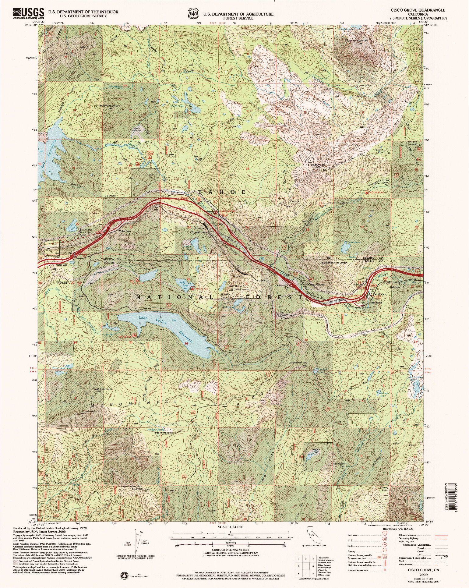 USGS 1:24000-SCALE QUADRANGLE FOR CISCO GROVE, CA 2000