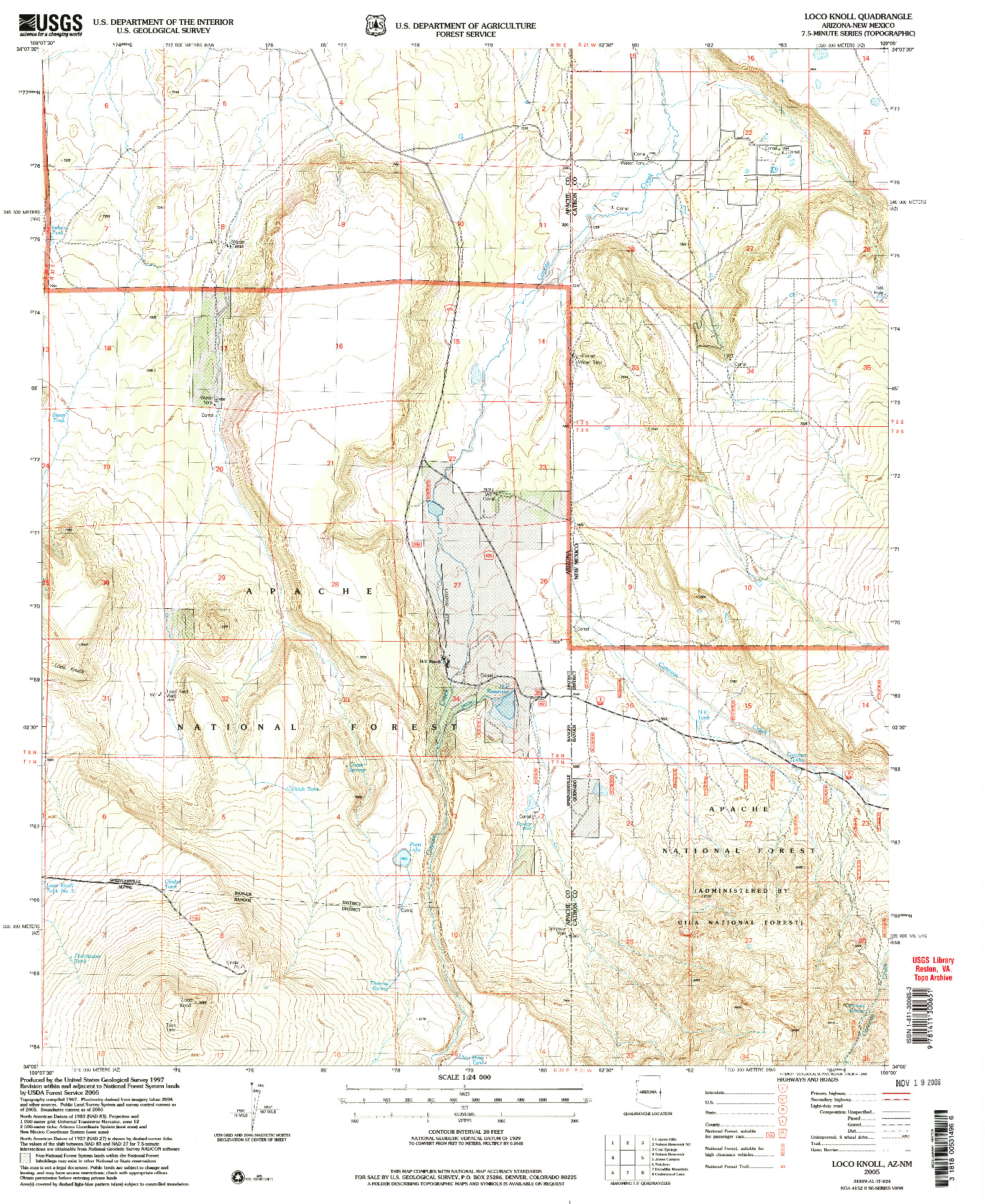 USGS 1:24000-SCALE QUADRANGLE FOR LOCO KNOLL, AZ 2005