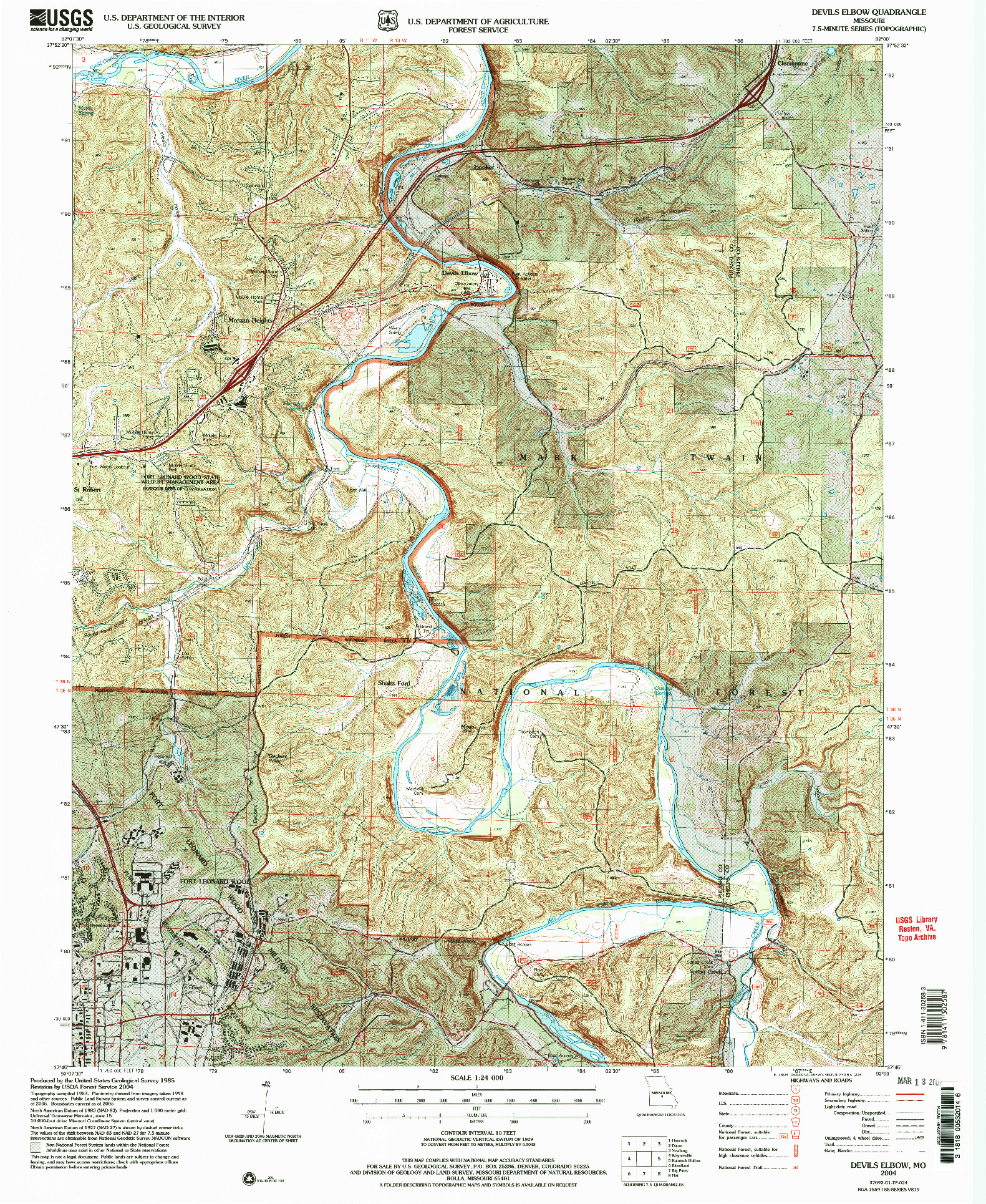 USGS 1:24000-SCALE QUADRANGLE FOR DEVILS ELBOW, MO 2004