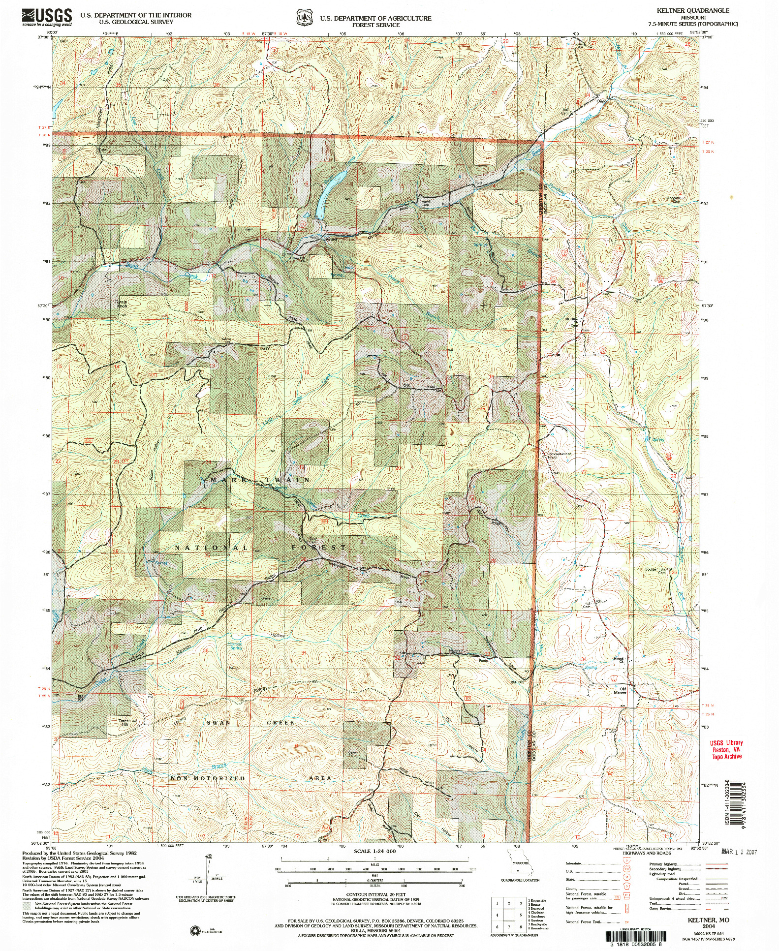 USGS 1:24000-SCALE QUADRANGLE FOR KELTNER, MO 2004