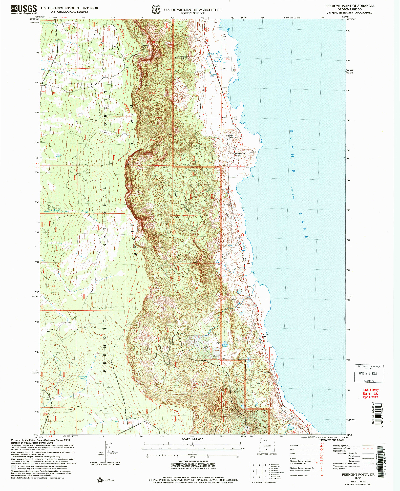 USGS 1:24000-SCALE QUADRANGLE FOR FREMONT POINT, OR 2004