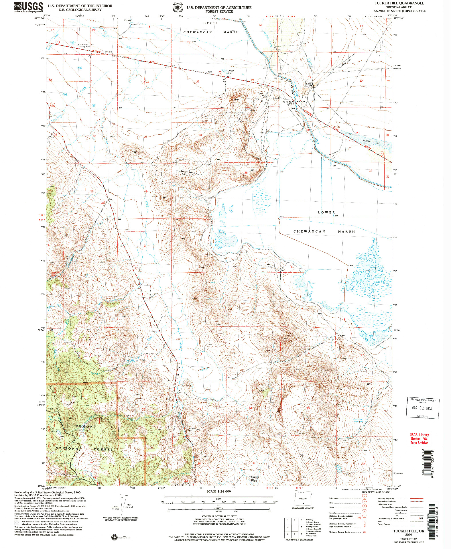 USGS 1:24000-SCALE QUADRANGLE FOR TUCKER HILL, OR 2004