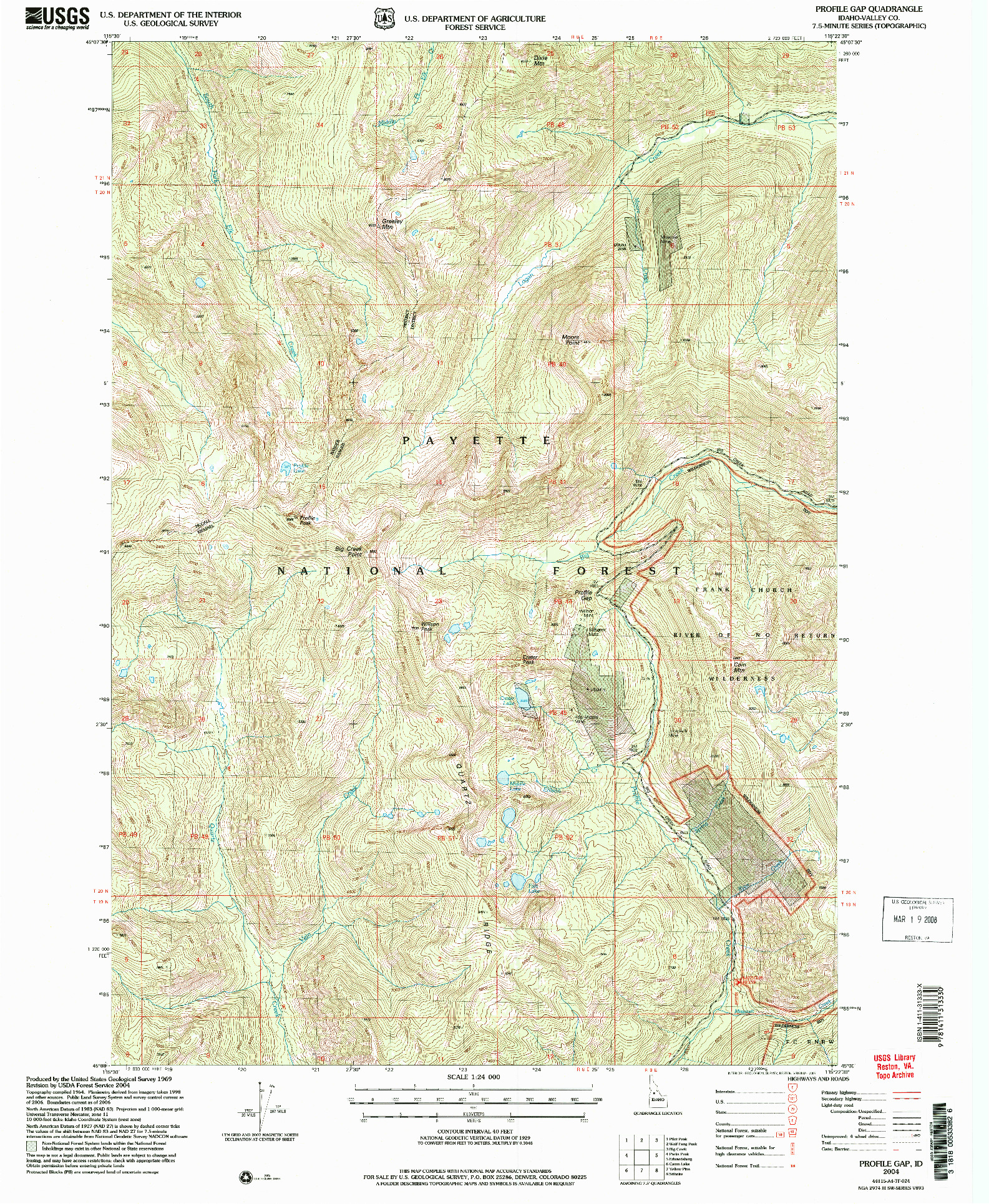 USGS 1:24000-SCALE QUADRANGLE FOR PROFILE GAP, ID 2004