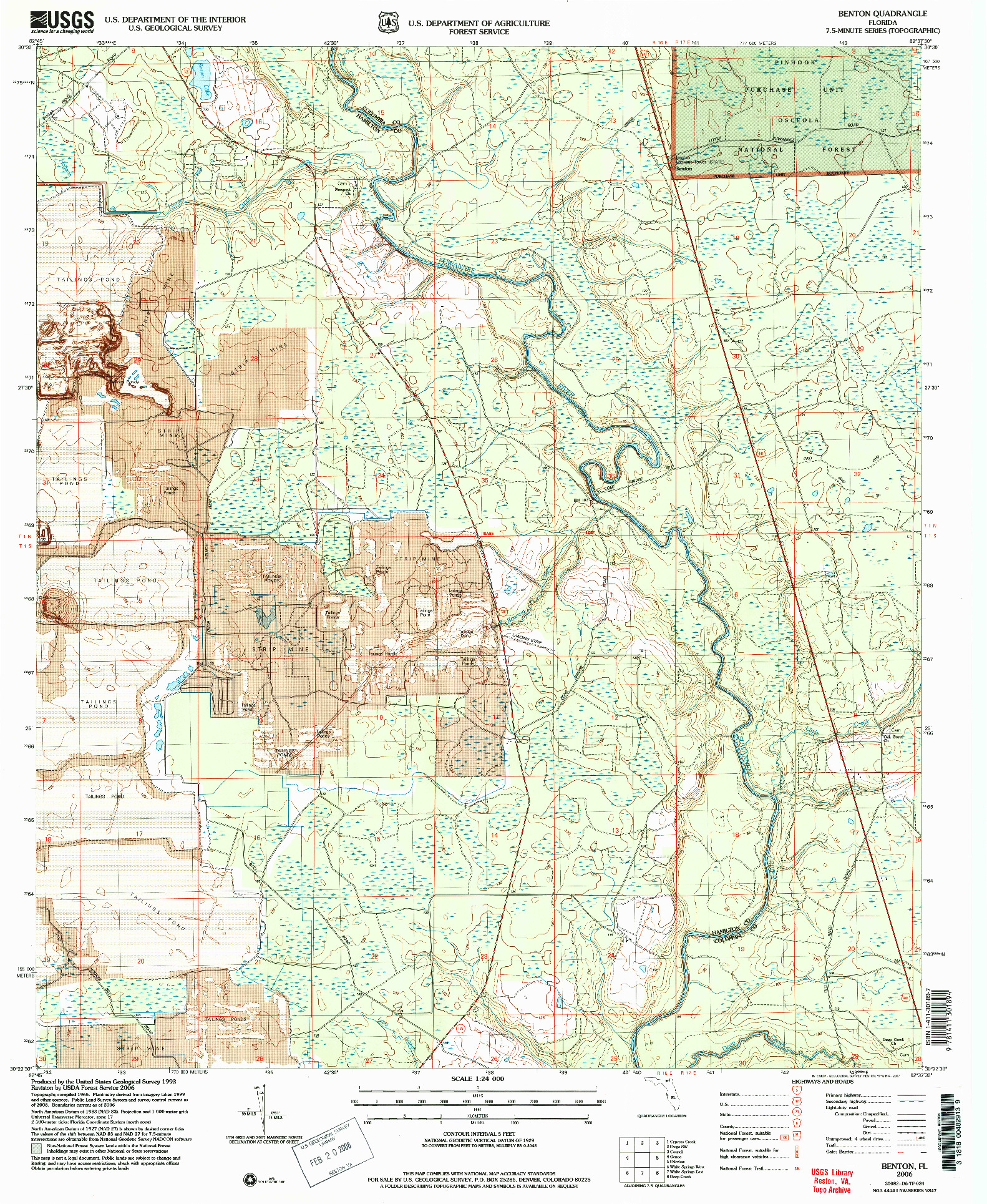 USGS 1:24000-SCALE QUADRANGLE FOR BENTON, FL 2006