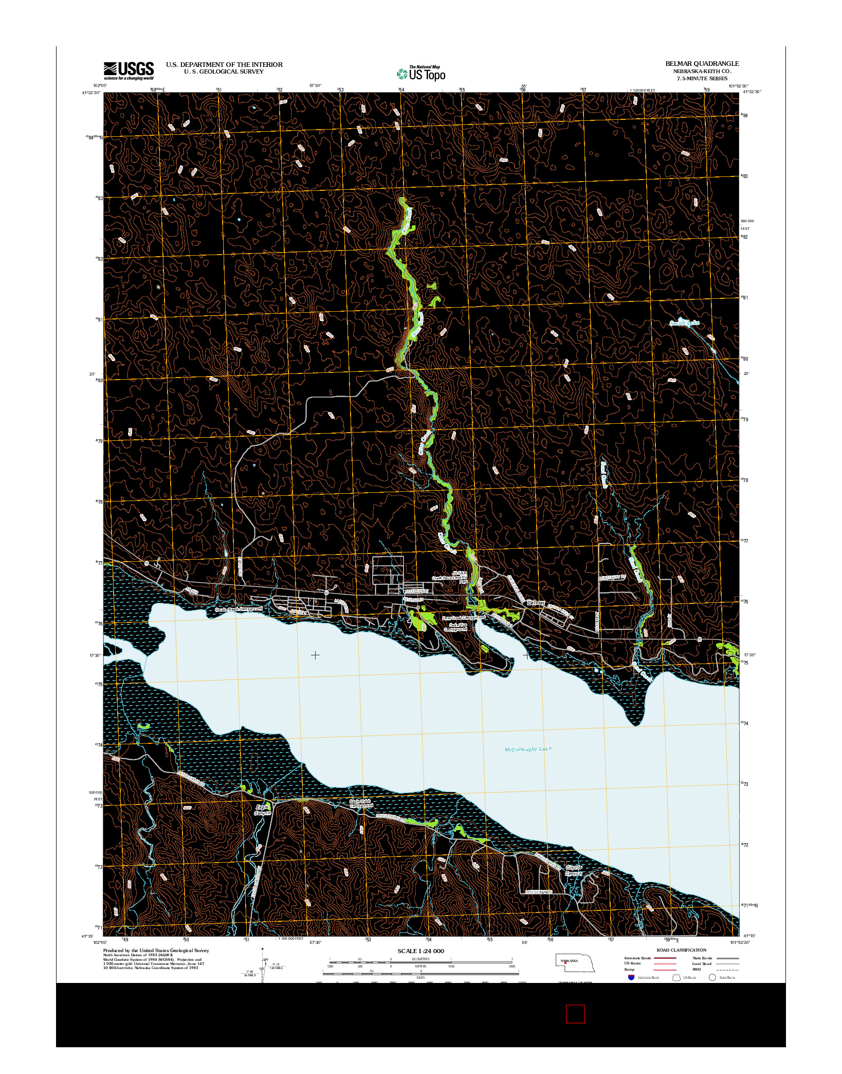 USGS US TOPO 7.5-MINUTE MAP FOR BELMAR, NE 2012