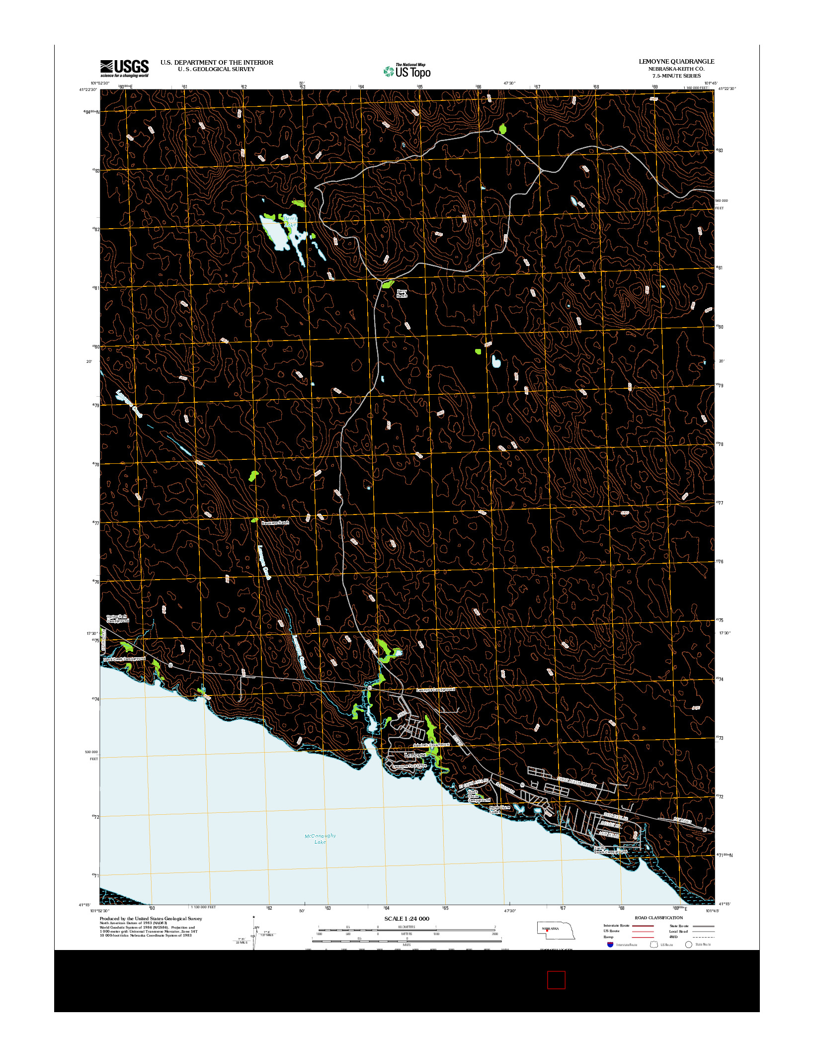 USGS US TOPO 7.5-MINUTE MAP FOR LEMOYNE, NE 2012