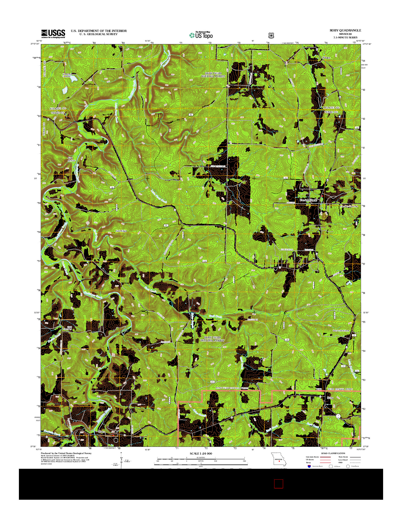 USGS US TOPO 7.5-MINUTE MAP FOR ROBY, MO 2012