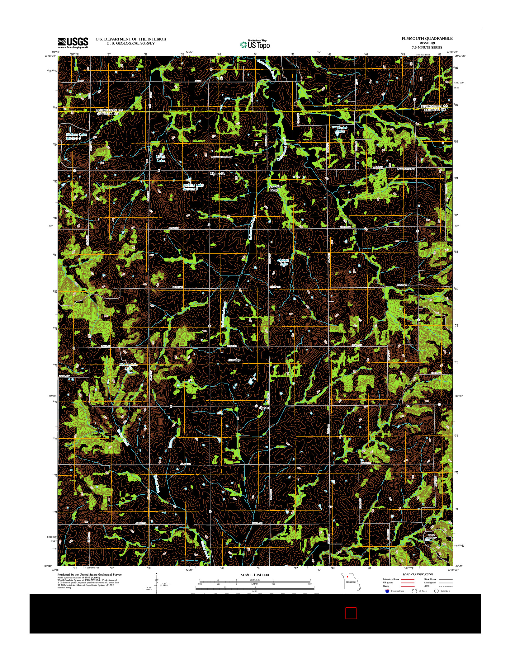 USGS US TOPO 7.5-MINUTE MAP FOR PLYMOUTH, MO 2012