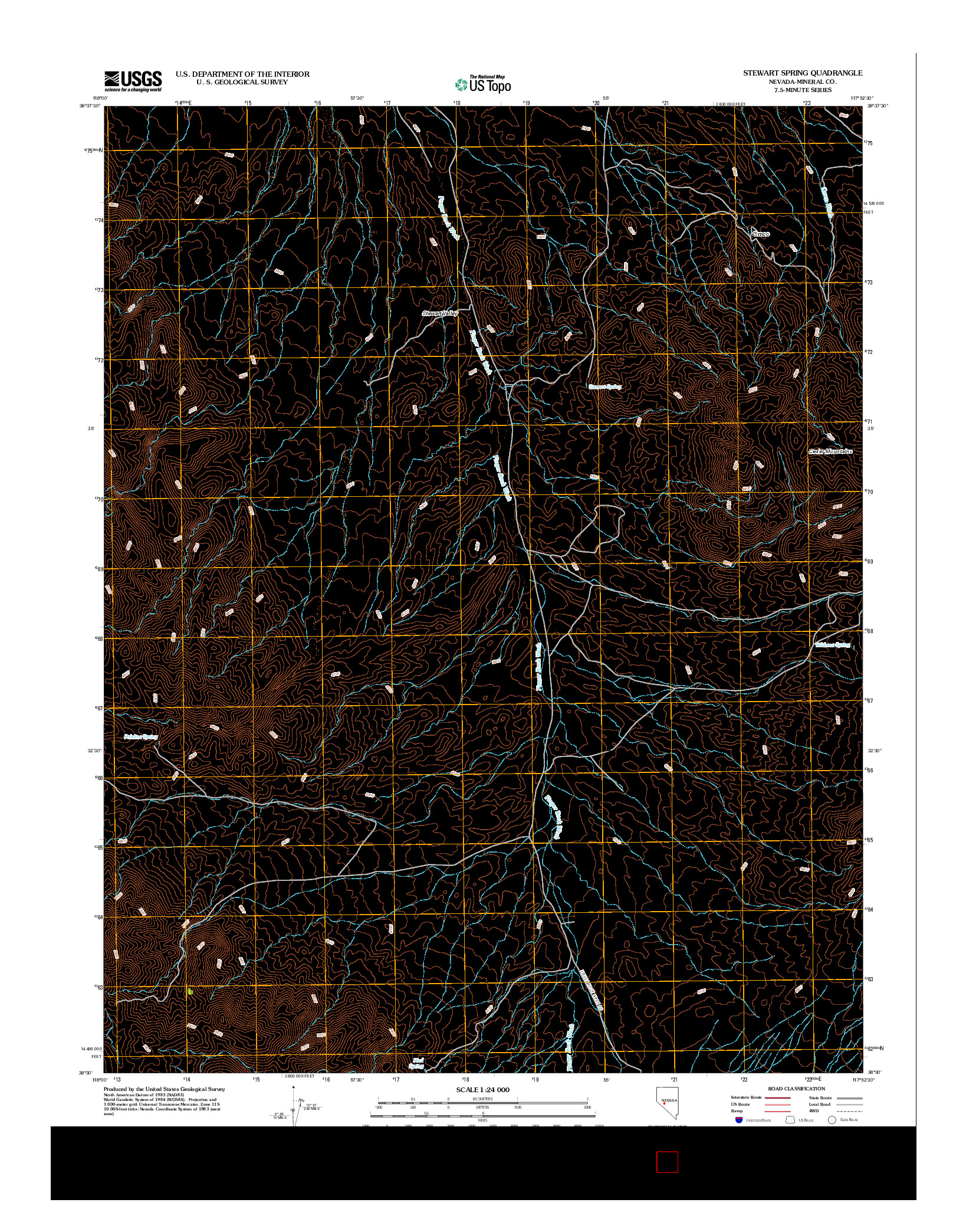 USGS US TOPO 7.5-MINUTE MAP FOR STEWART SPRING, NV 2012