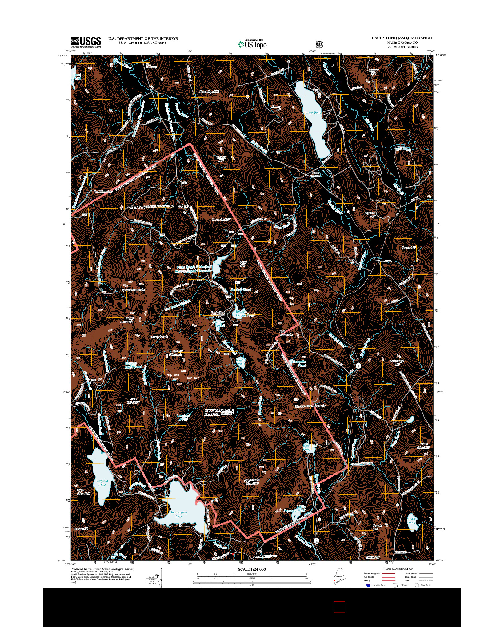 USGS US TOPO 7.5-MINUTE MAP FOR EAST STONEHAM, ME 2012