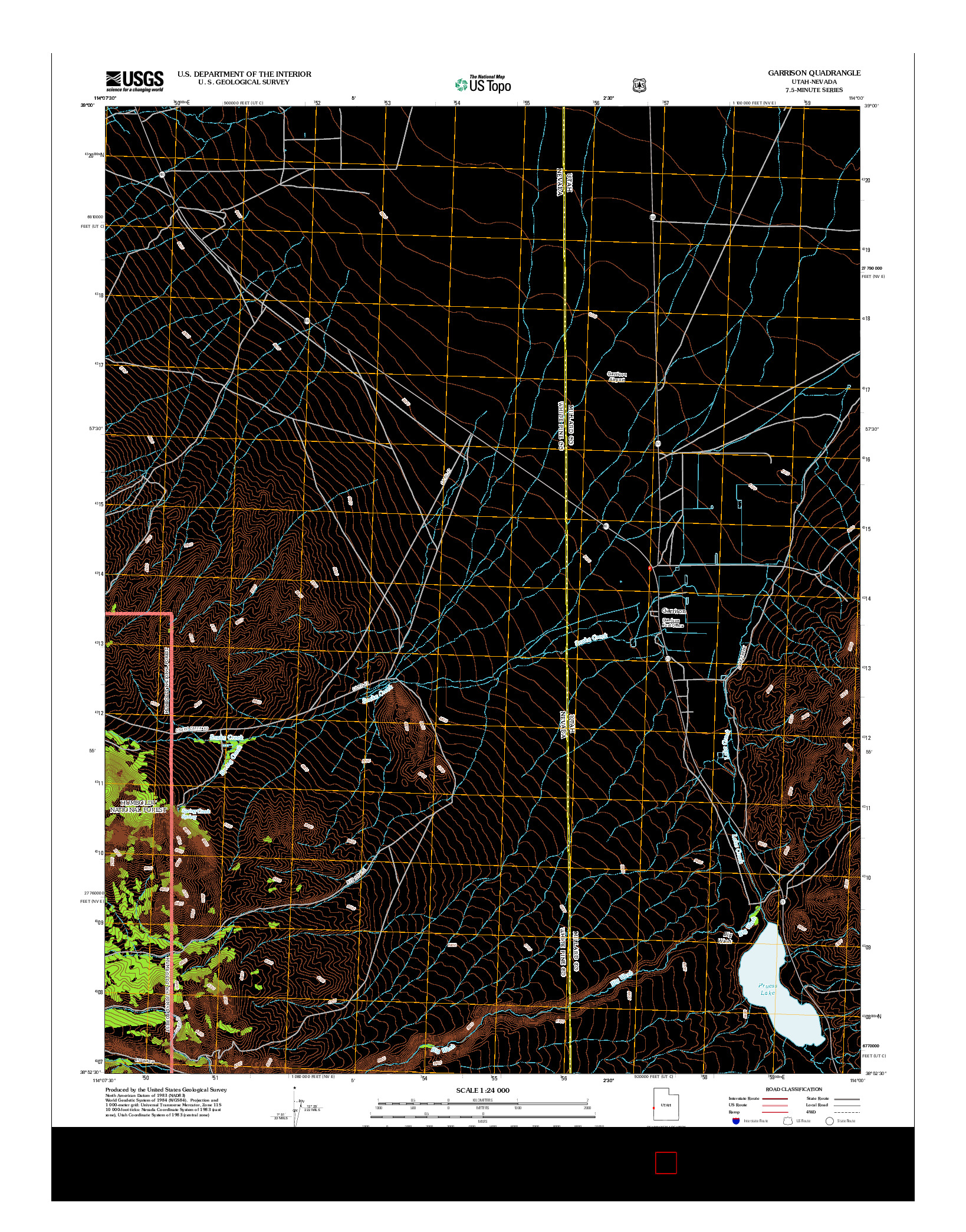USGS US TOPO 7.5-MINUTE MAP FOR GARRISON, UT-NV 2012