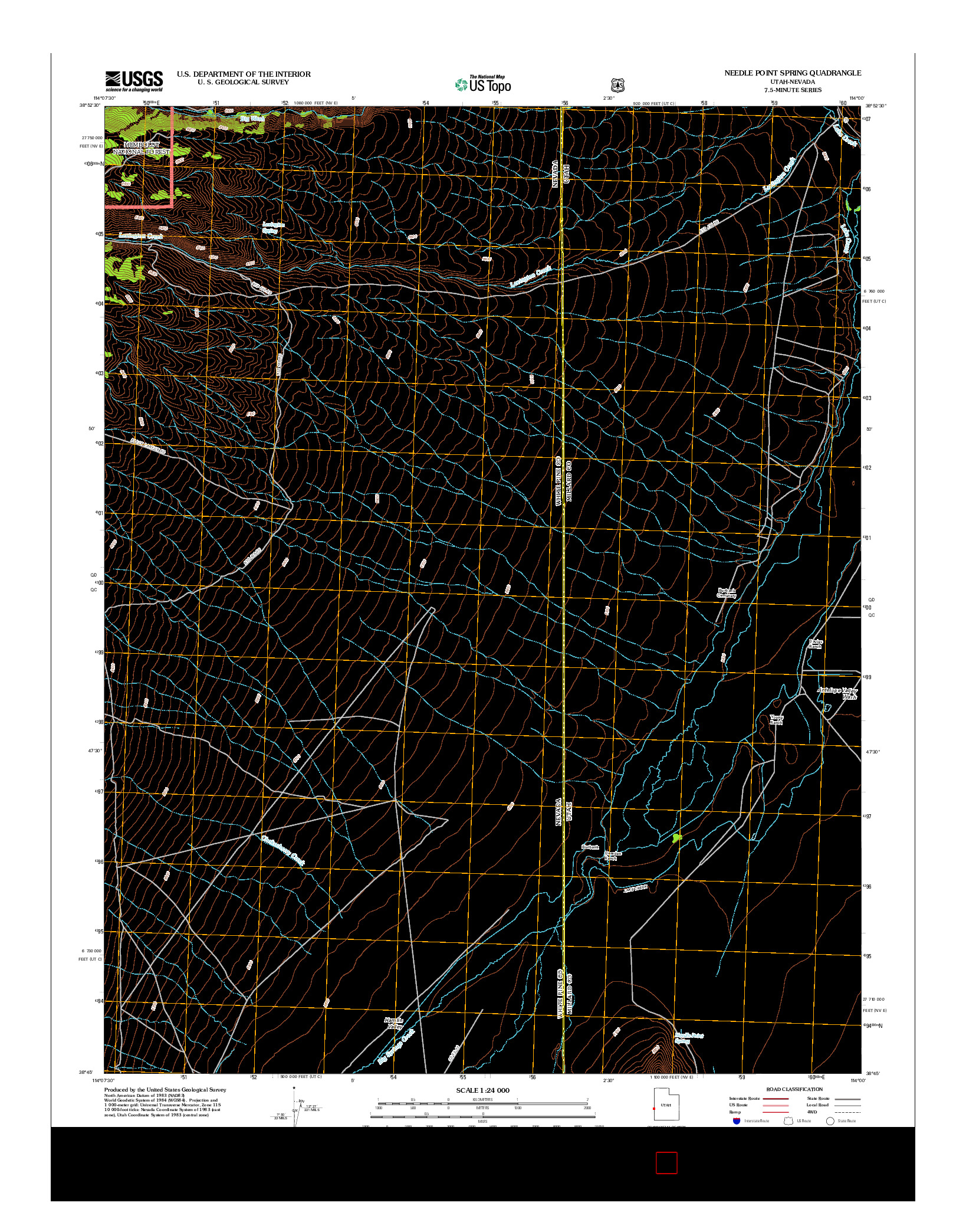 USGS US TOPO 7.5-MINUTE MAP FOR NEEDLE POINT SPRING, UT-NV 2012