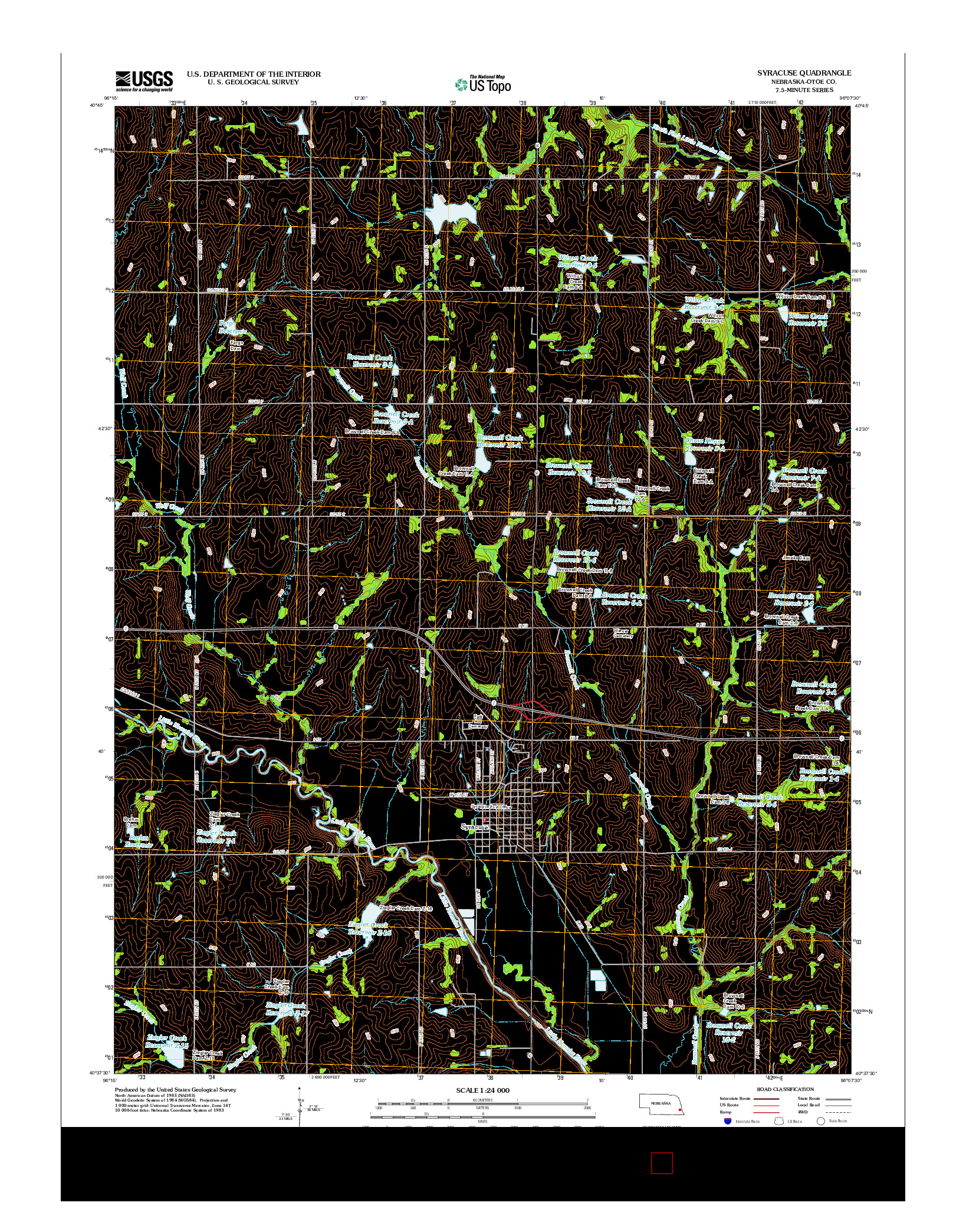 USGS US TOPO 7.5-MINUTE MAP FOR SYRACUSE, NE 2012