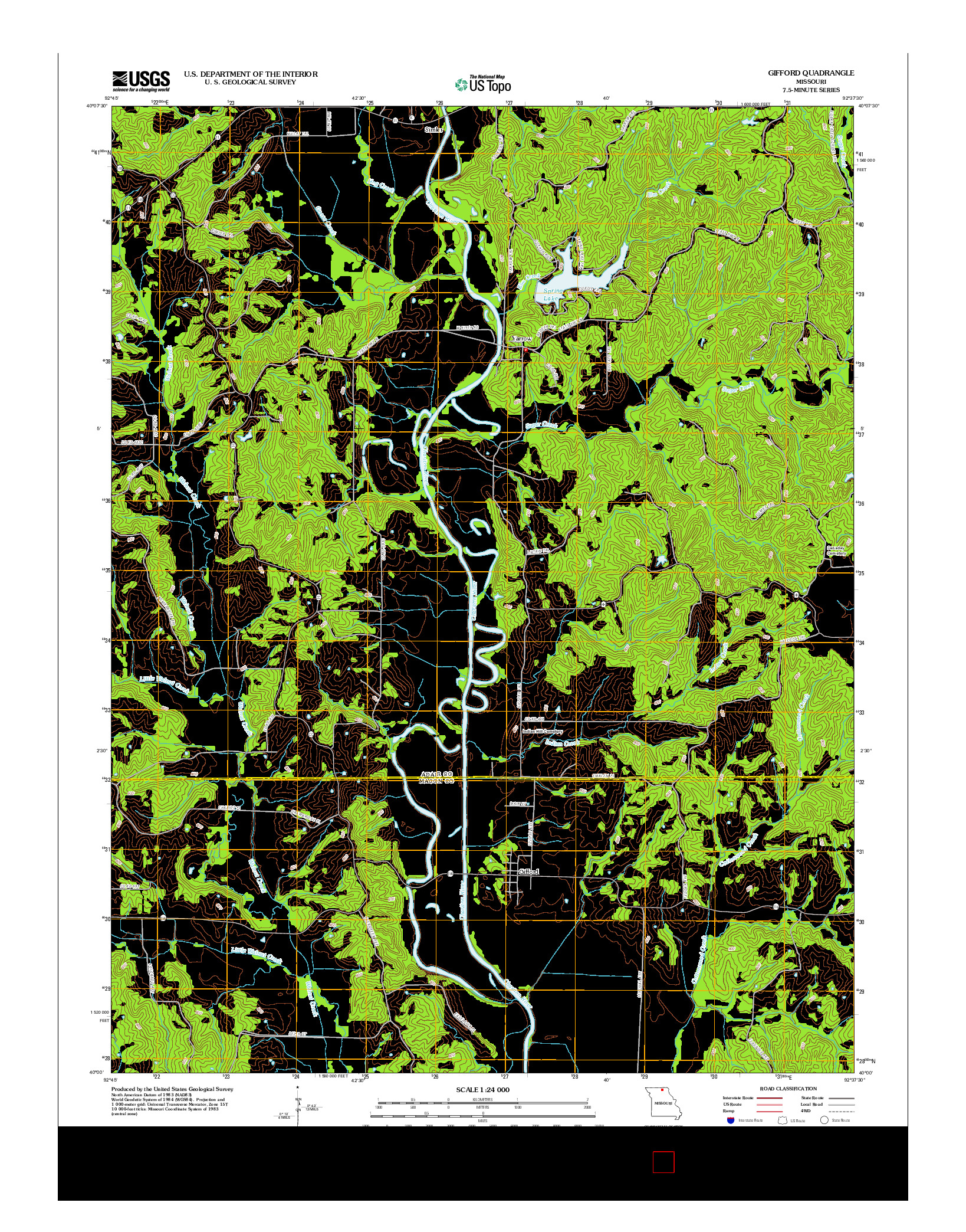 USGS US TOPO 7.5-MINUTE MAP FOR GIFFORD, MO 2012