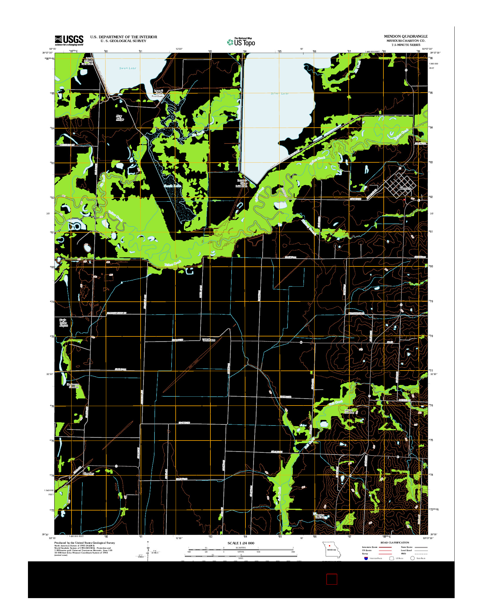 USGS US TOPO 7.5-MINUTE MAP FOR MENDON, MO 2012