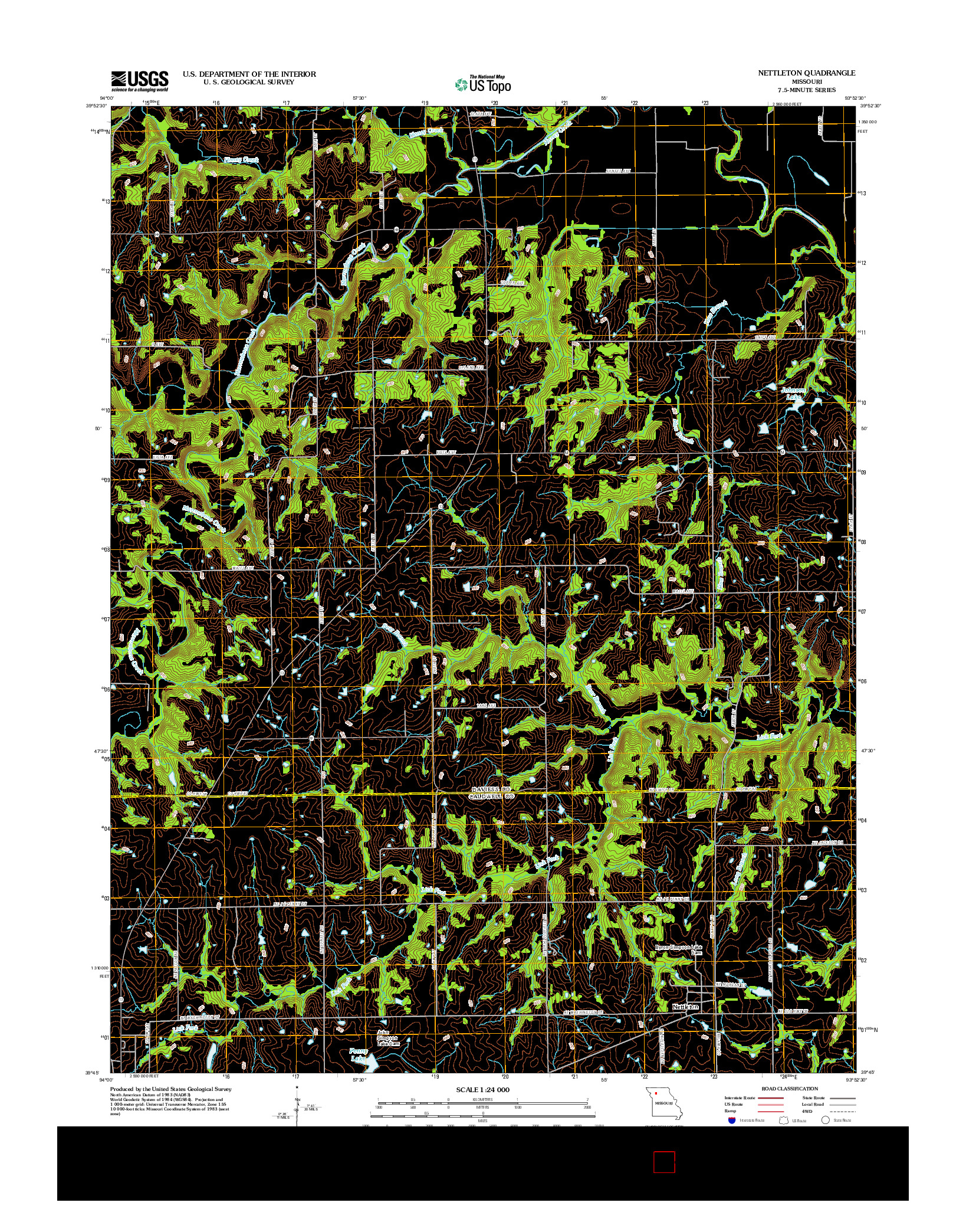 USGS US TOPO 7.5-MINUTE MAP FOR NETTLETON, MO 2012