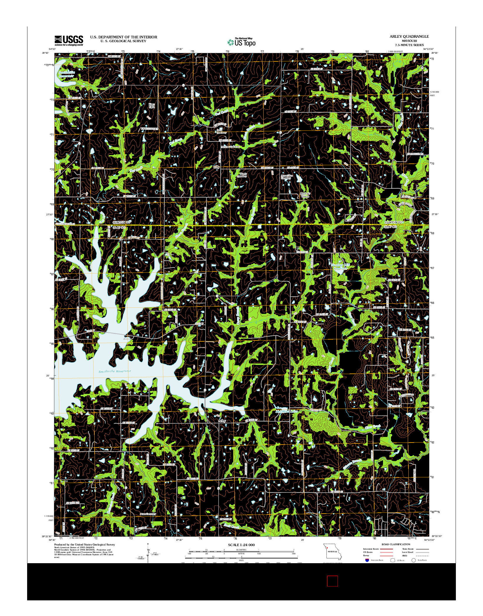 USGS US TOPO 7.5-MINUTE MAP FOR ARLEY, MO 2012