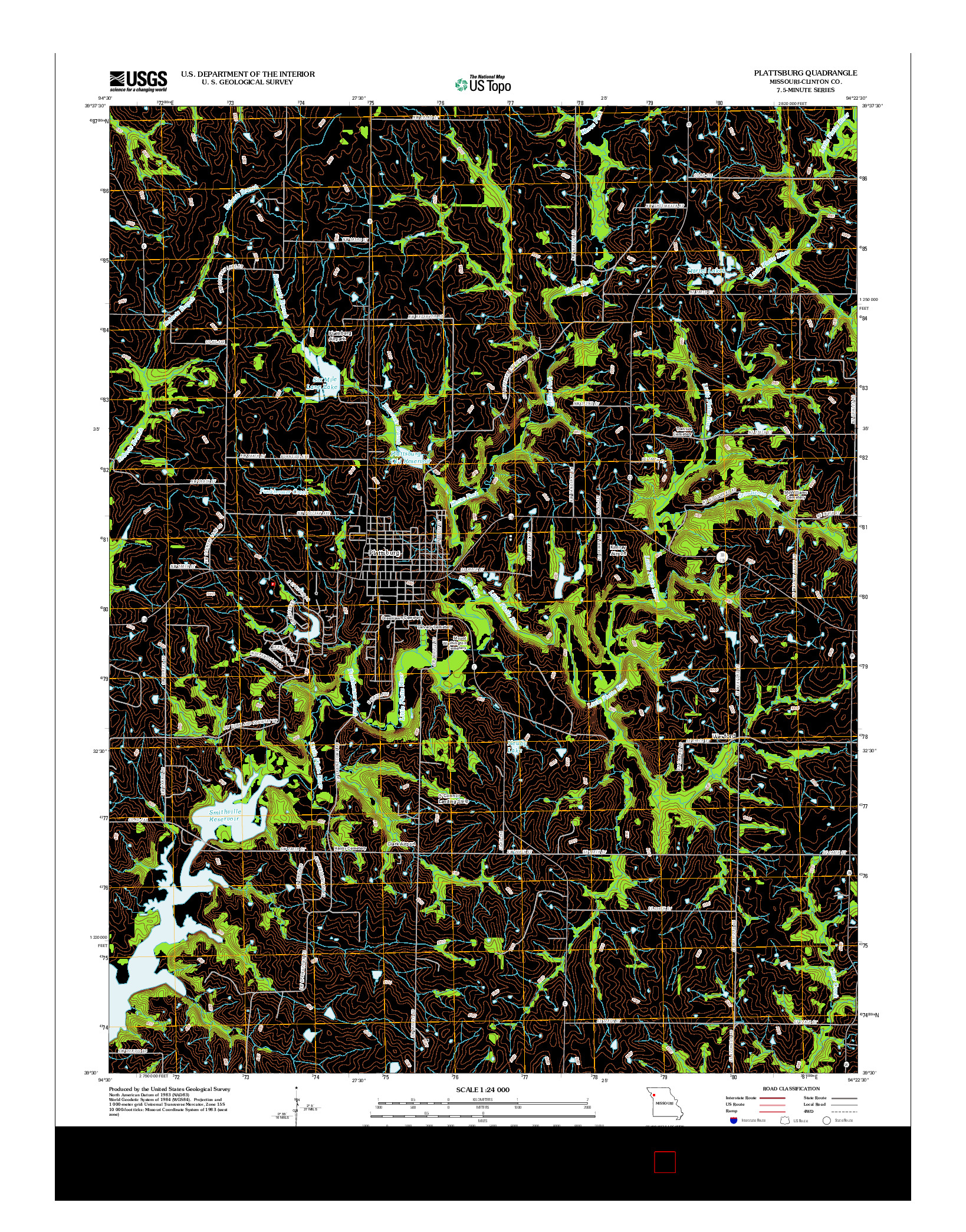 USGS US TOPO 7.5-MINUTE MAP FOR PLATTSBURG, MO 2012