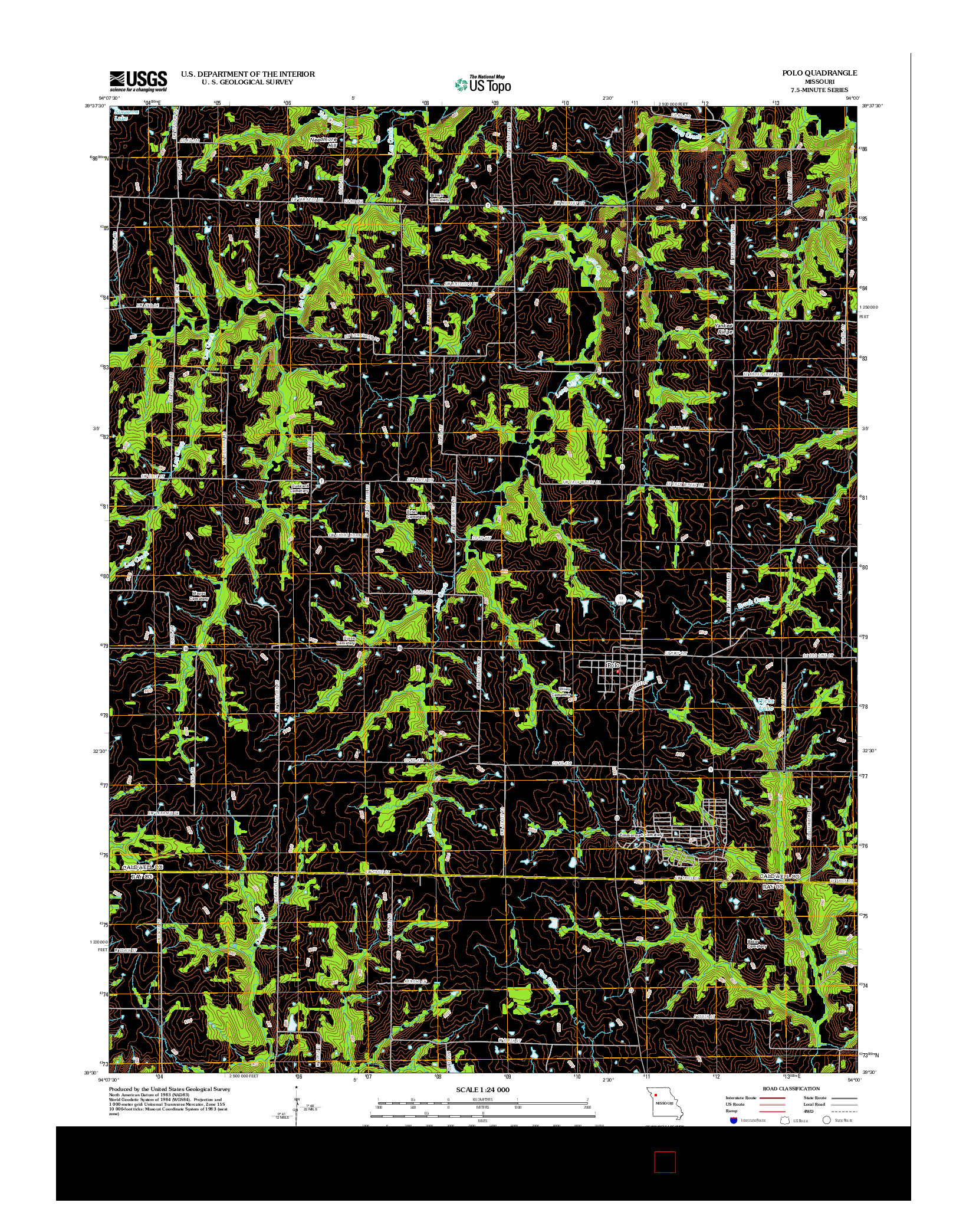 USGS US TOPO 7.5-MINUTE MAP FOR POLO, MO 2012