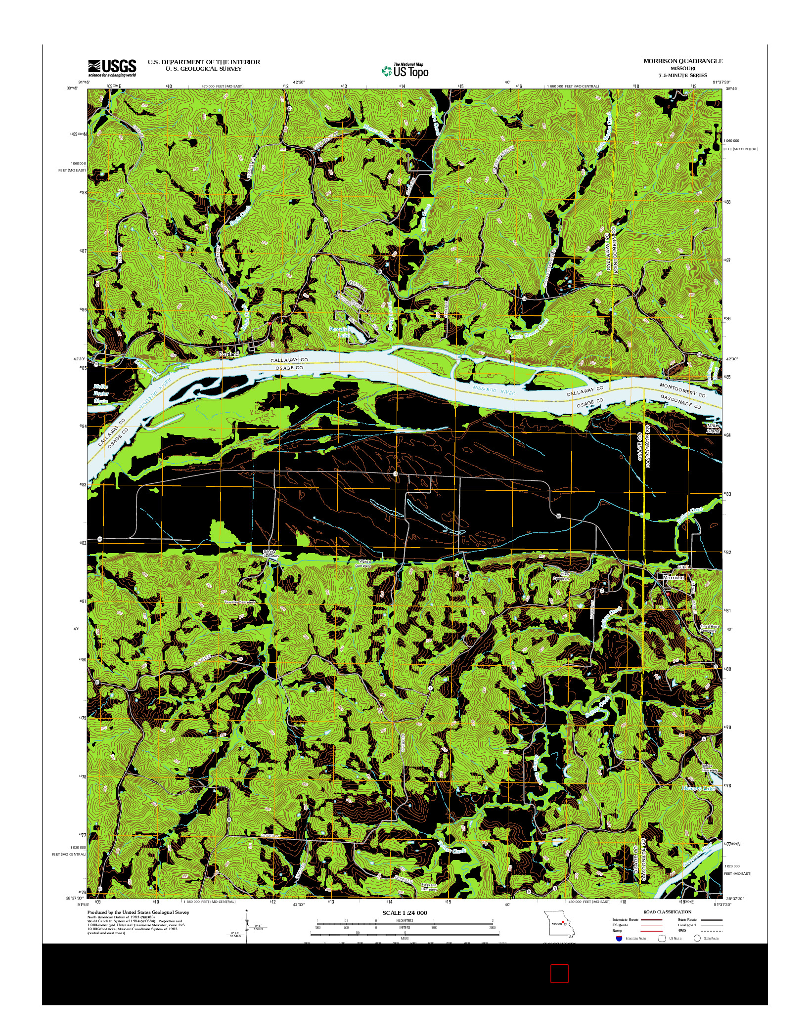 USGS US TOPO 7.5-MINUTE MAP FOR MORRISON, MO 2012