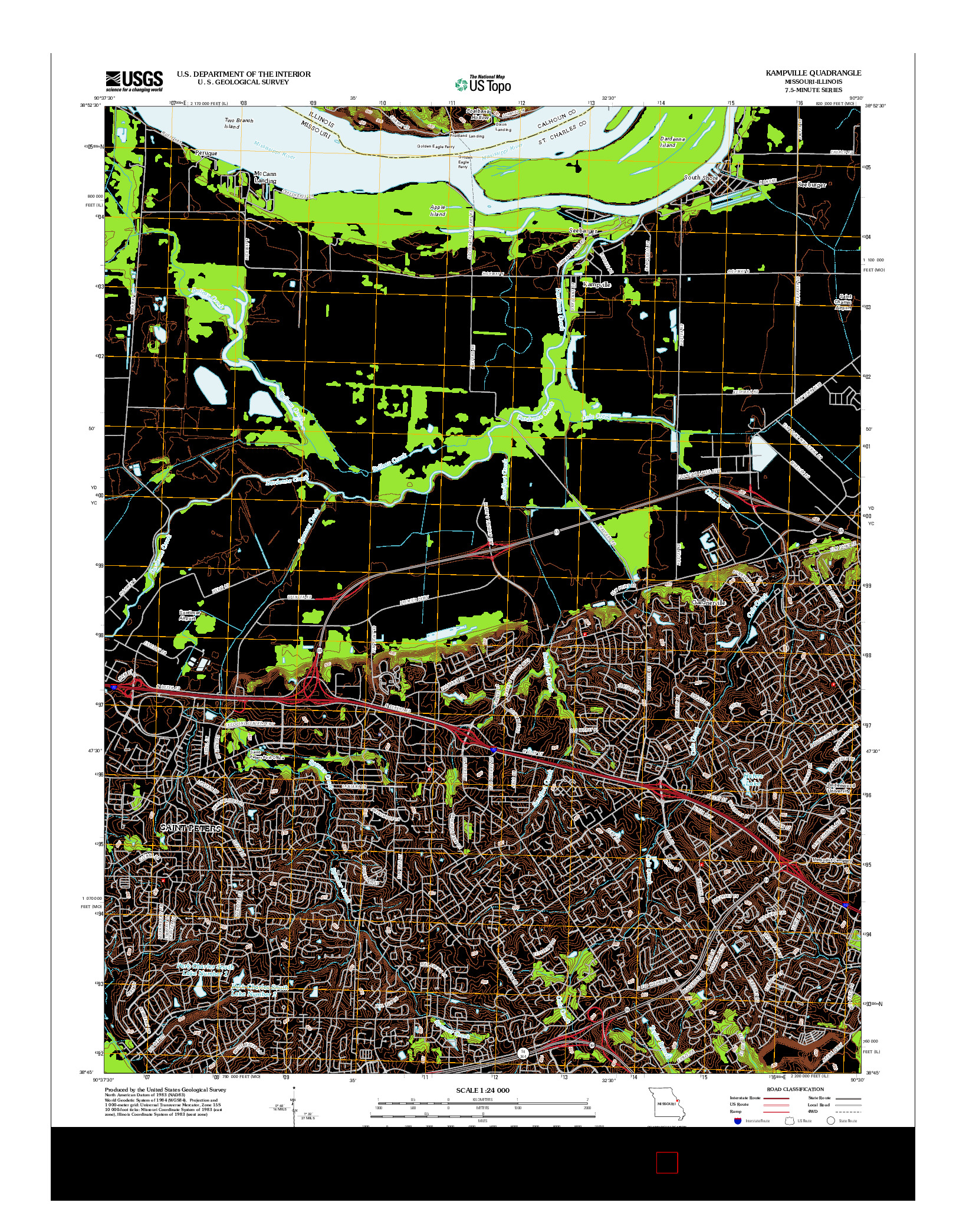 USGS US TOPO 7.5-MINUTE MAP FOR KAMPVILLE, MO-IL 2012