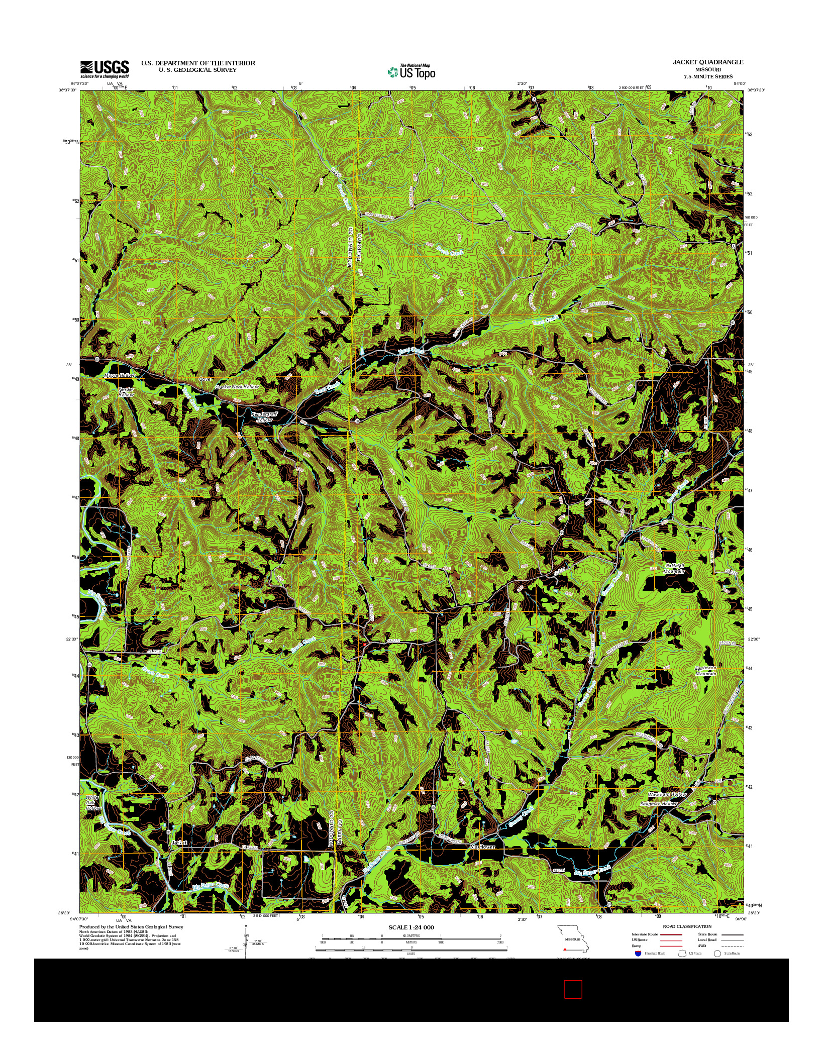 USGS US TOPO 7.5-MINUTE MAP FOR JACKET, MO 2012