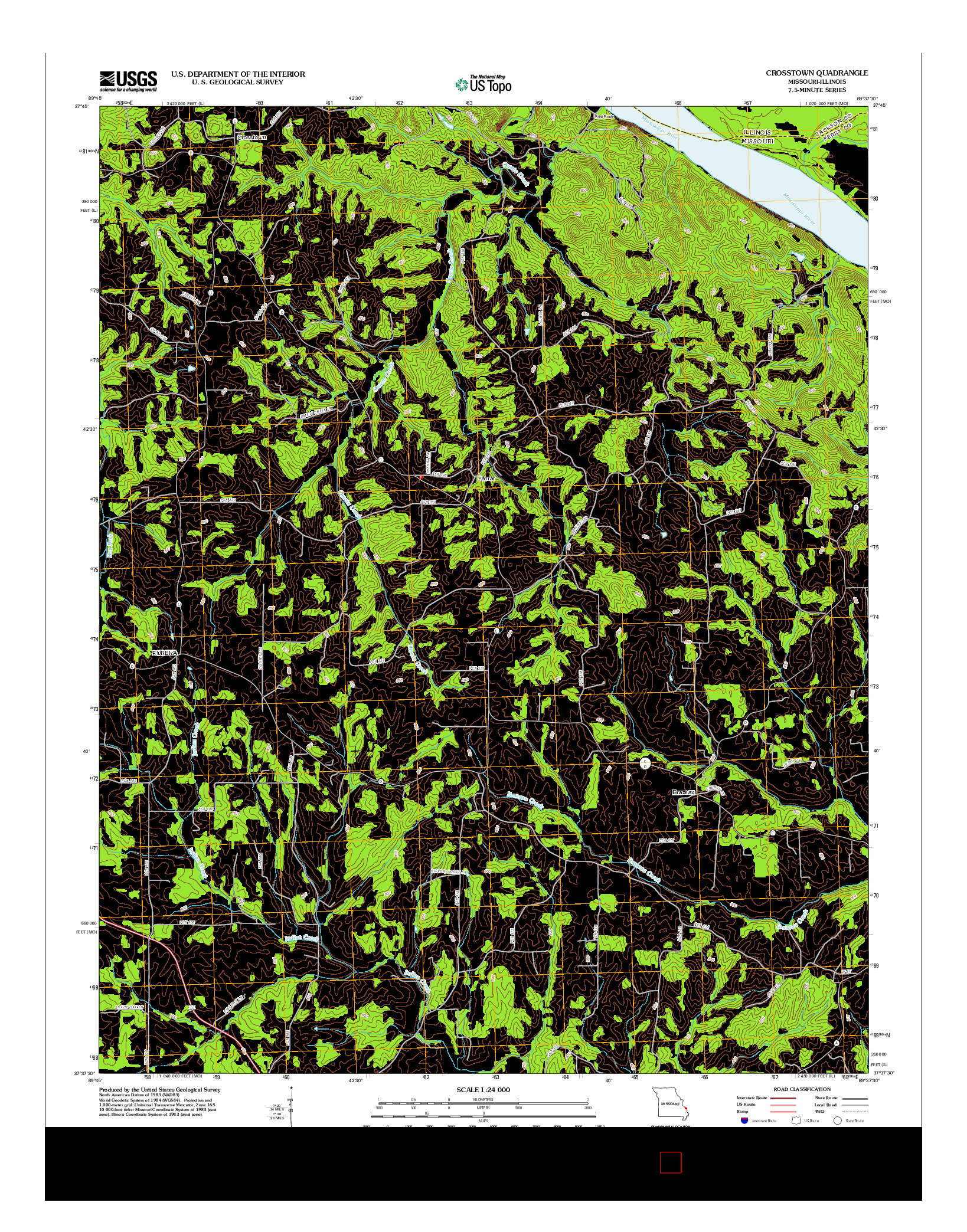 USGS US TOPO 7.5-MINUTE MAP FOR CROSSTOWN, MO-IL 2012