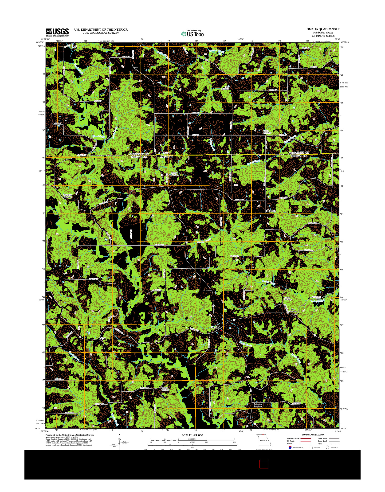 USGS US TOPO 7.5-MINUTE MAP FOR OMAHA, MO-IA 2012